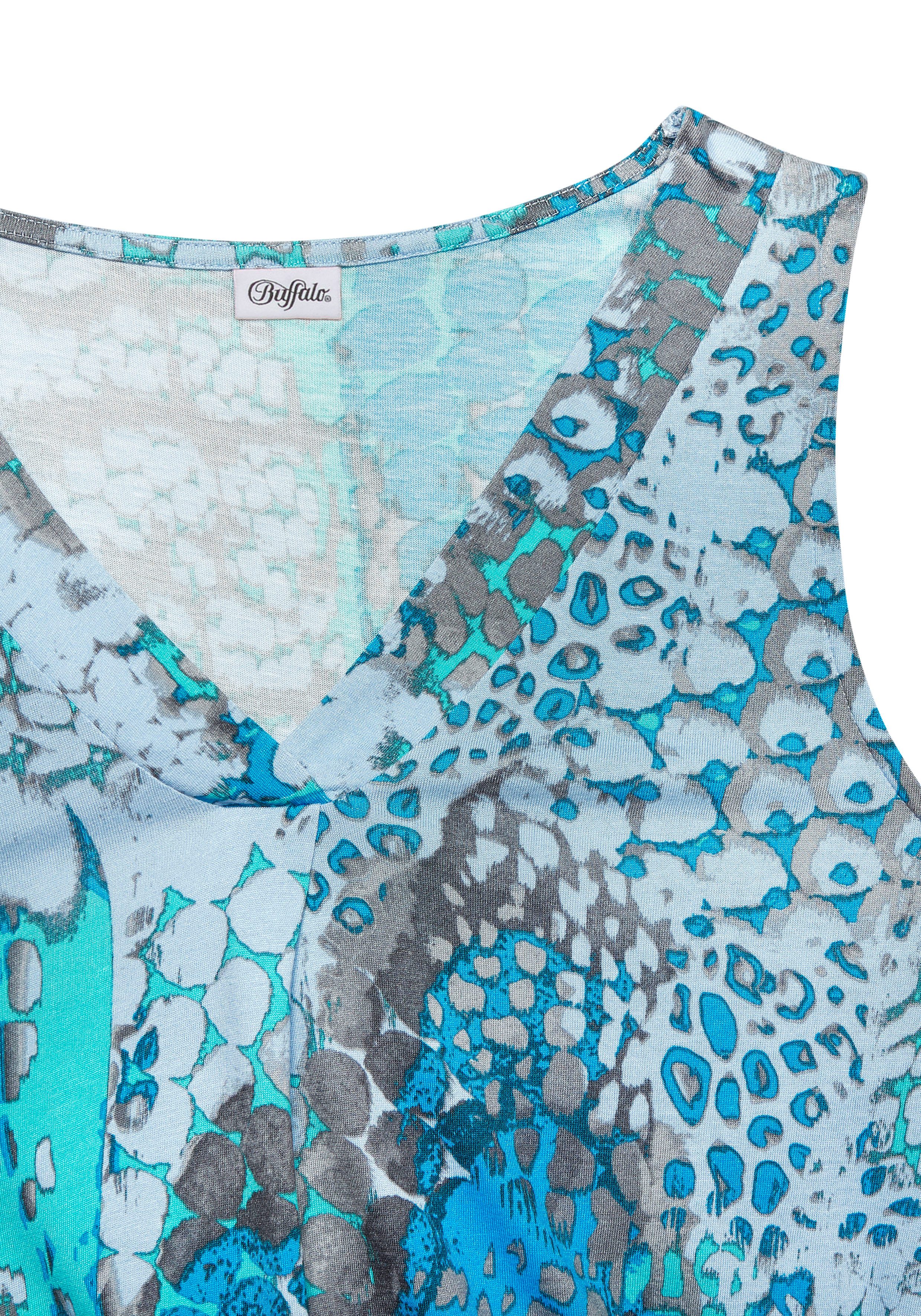 Buffalo Strandtop met animalprint, zomers blousetop met v-hals