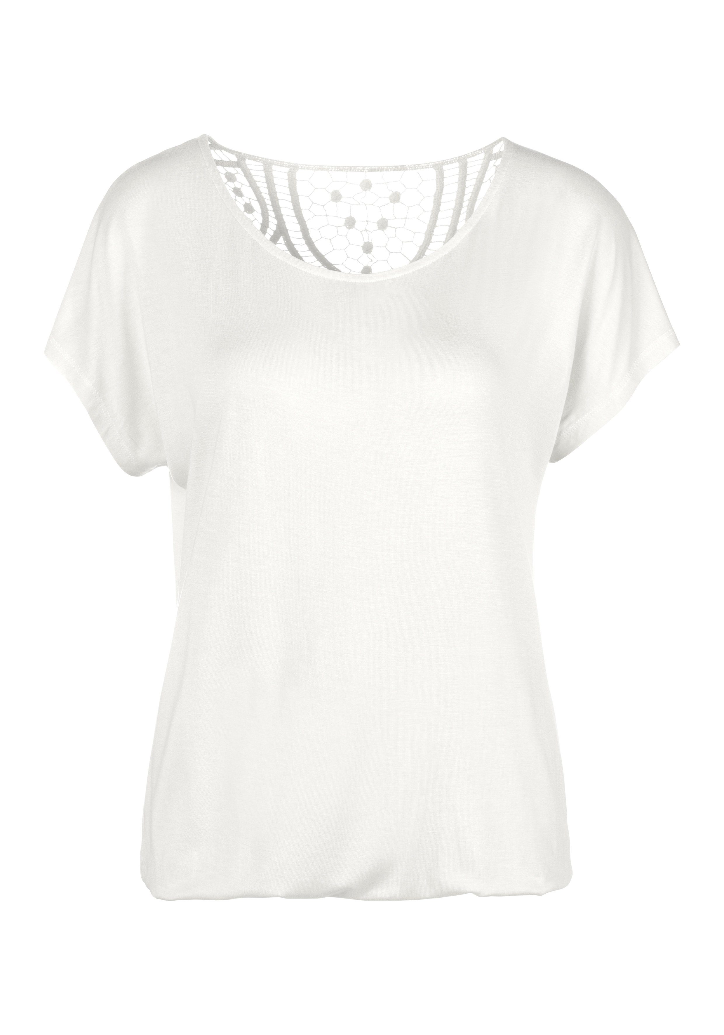 Vivance Shirt met korte mouwen Met haakwerk aan de achterkant shirts maat 48/50 wit