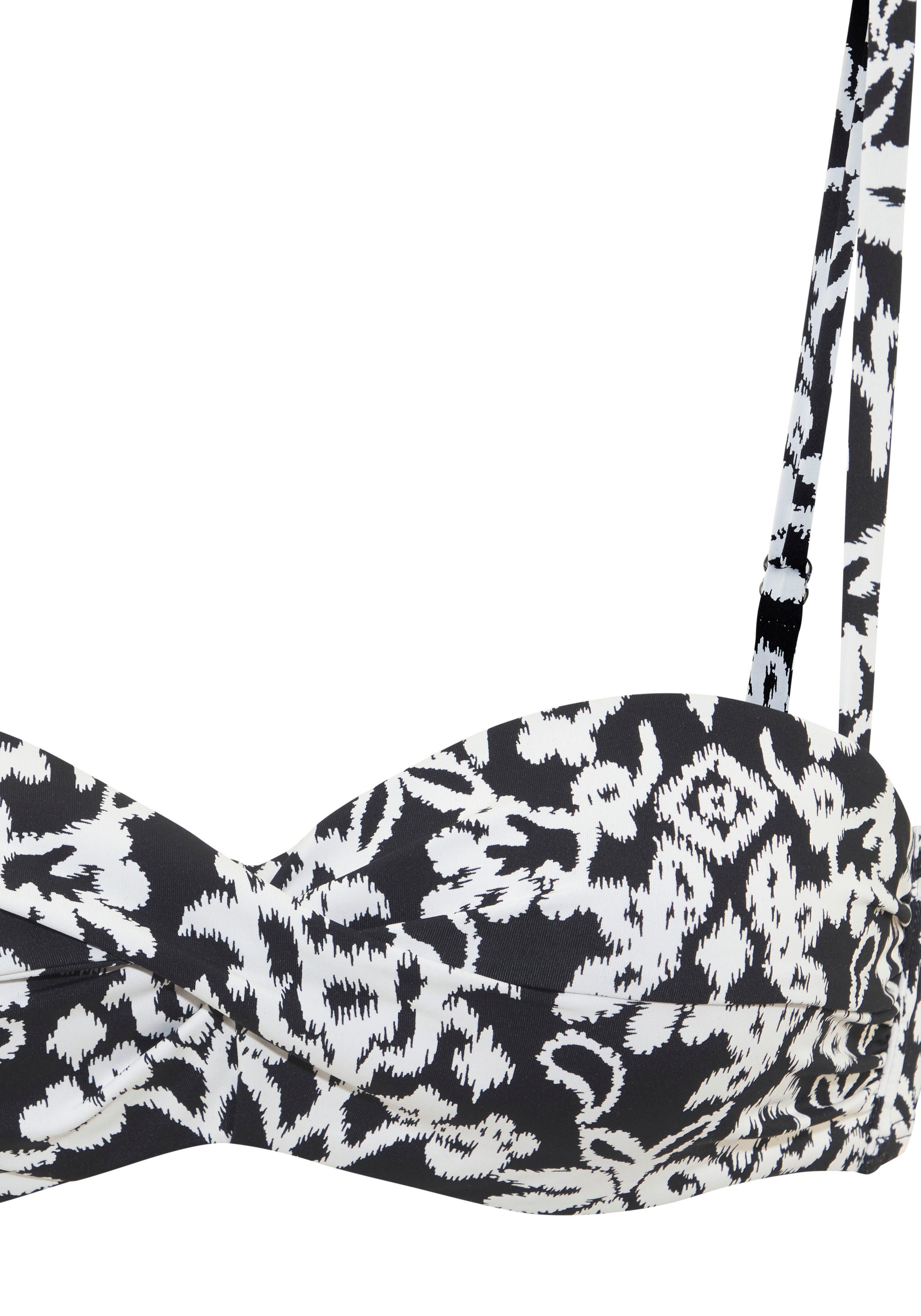 Lascana Beugelbandeau bikinitop Piper met opvallende all-over-print