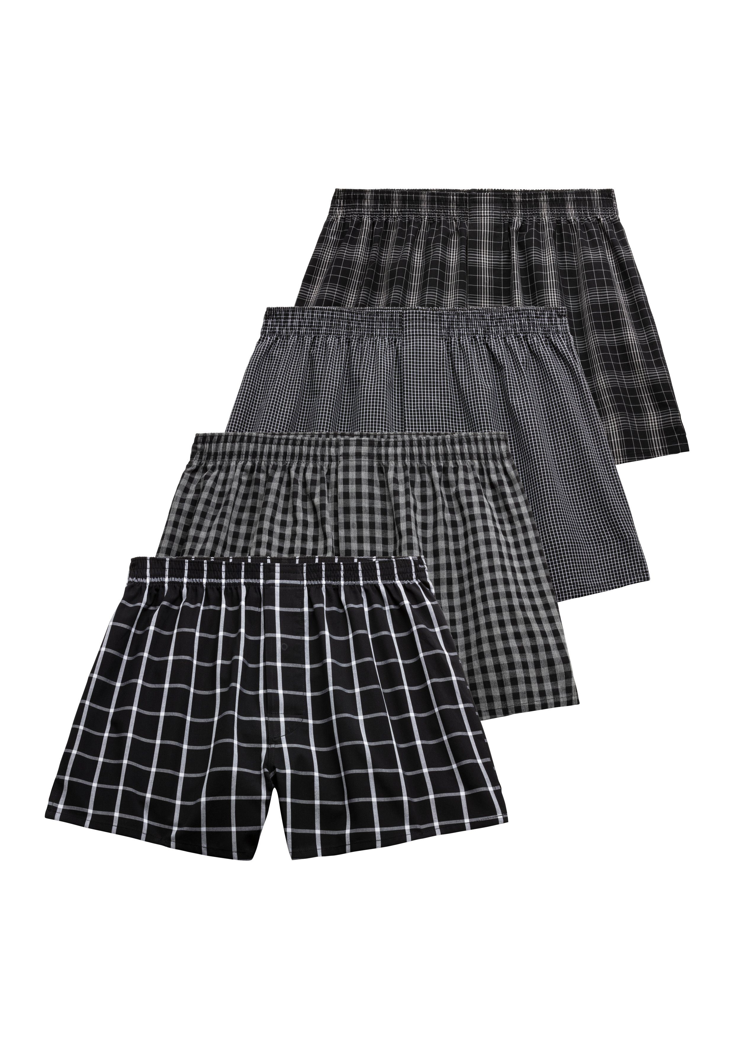 AUTHENTIC LE JOGGER Geweven boxershort vier verschillende dessins (set, 4 stuks)