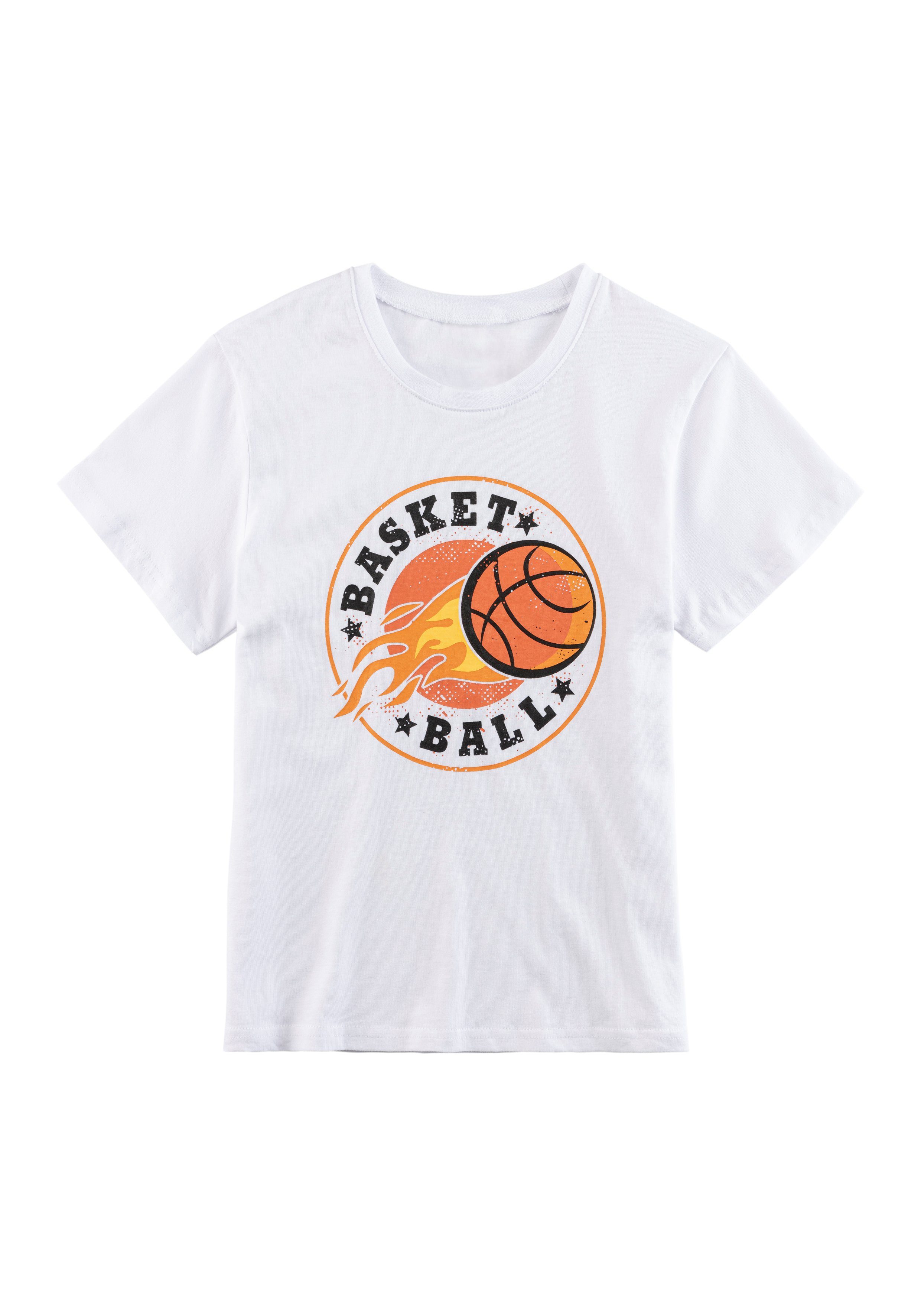 AUTHENTIC LE JOGGER Pyjama met basketbalprint (2-delig, 1 stuk)