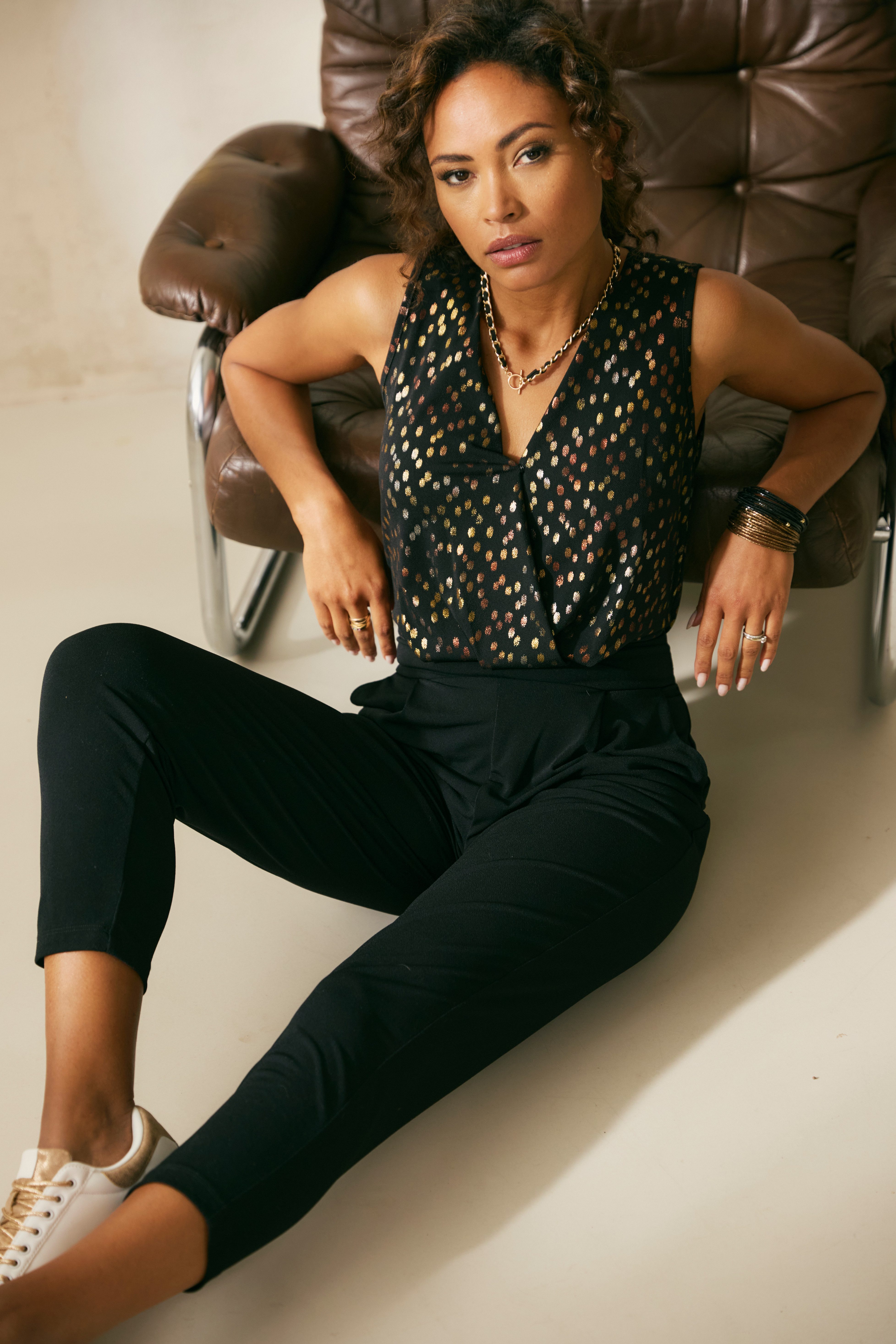 Lascana Jumpsuit met bedrukt bovenstuk, elegante jumpsuit, business-look, feestelijk