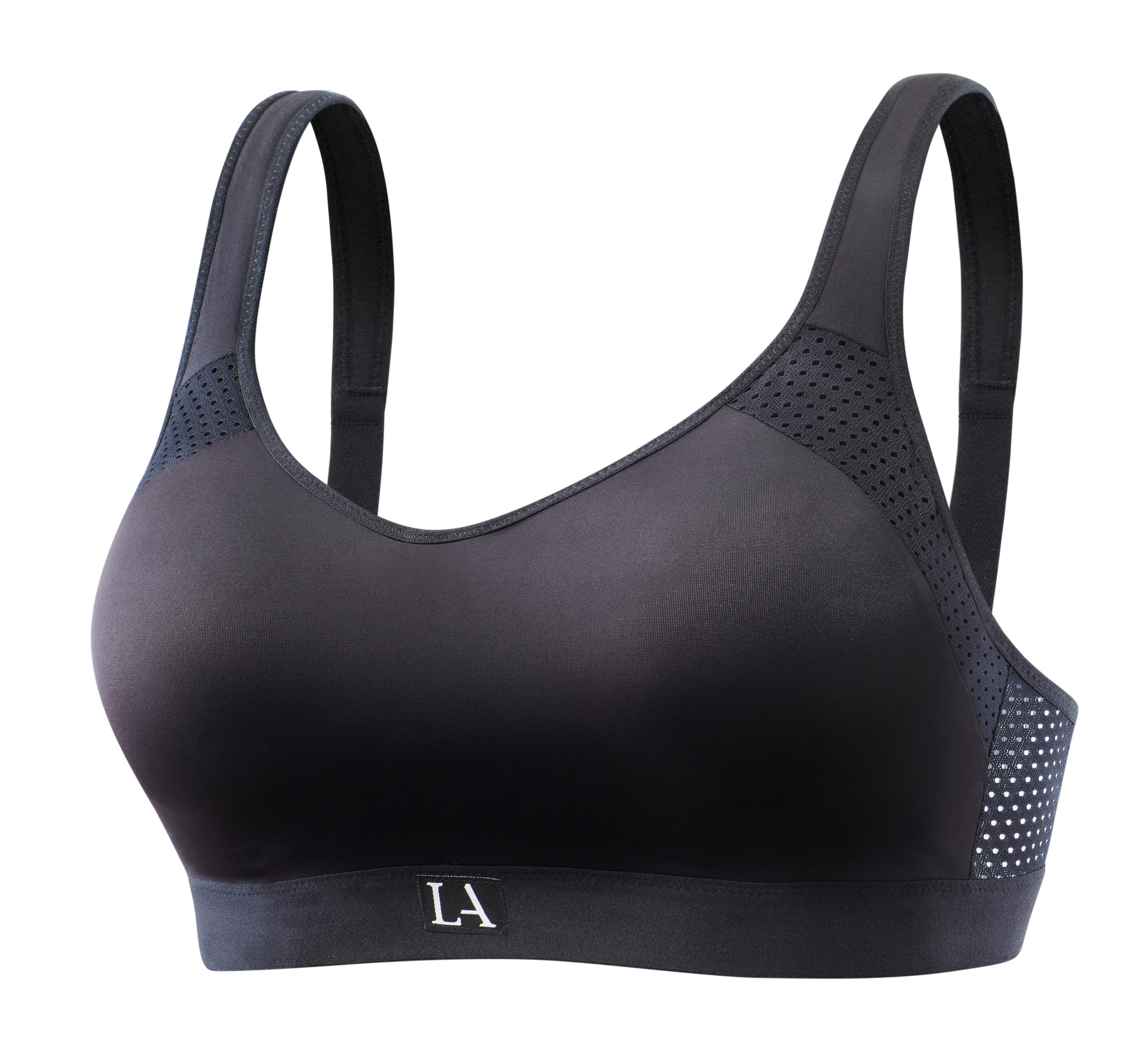 active by Lascana Sport-bh zonder beugel met brede, gewatteerde banden sport bh's maat D D zwart