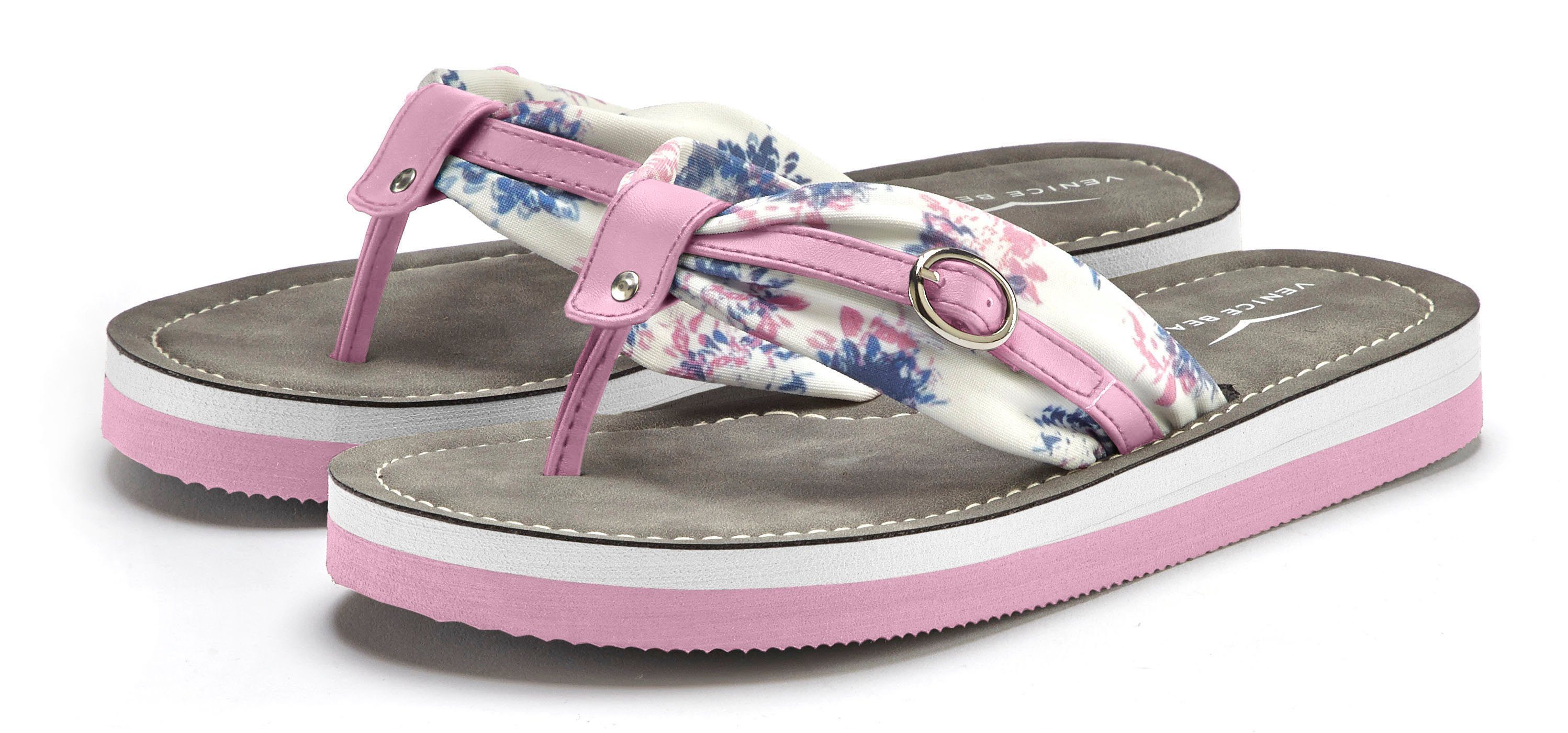 Venice Beach Badslippers Sandaal, pantoffel, badslipper, flip flop met modieuze print VEGAN