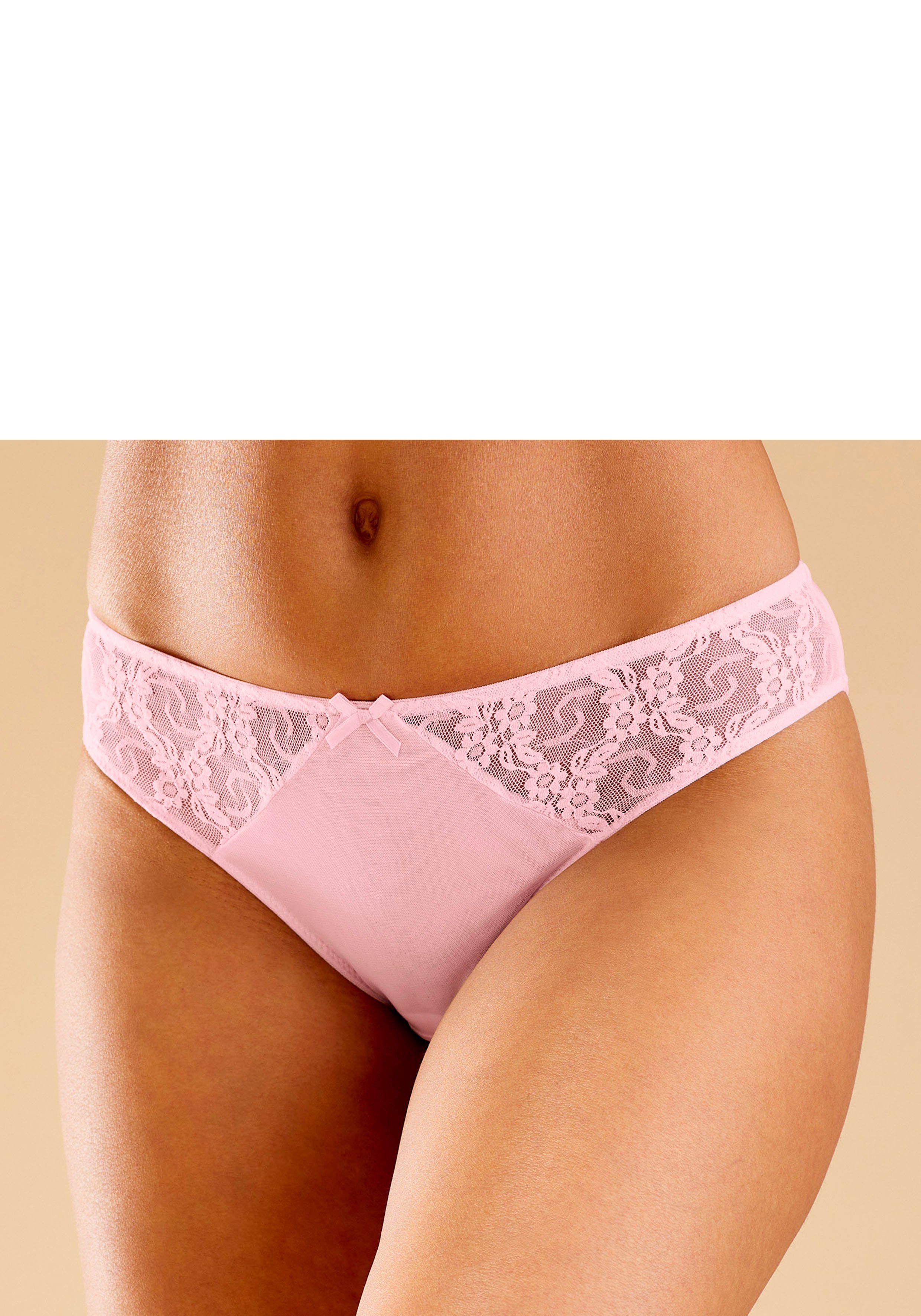 Petite fleur Slip met leuke kanten inzetten (3 stuks)