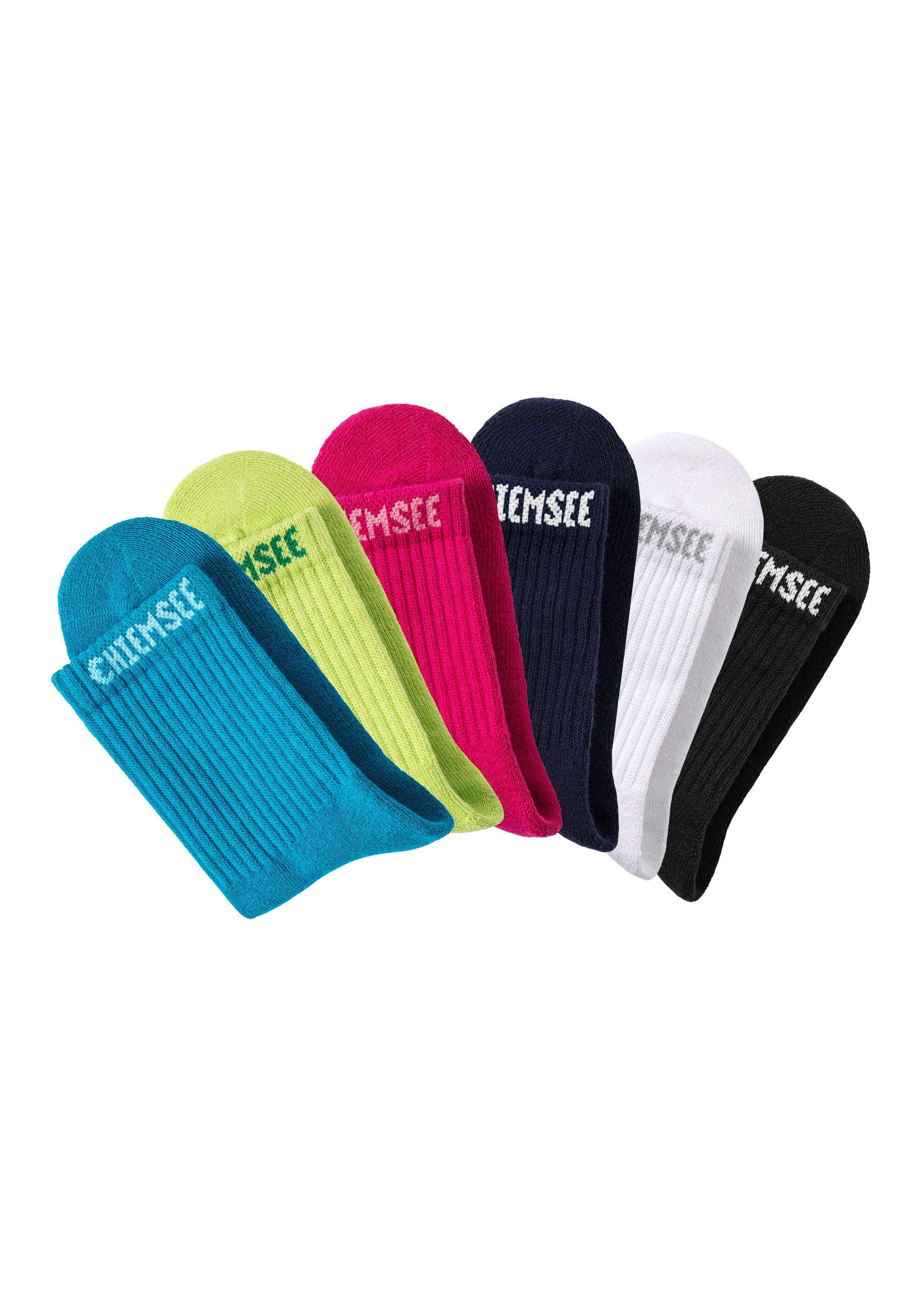 Chiemsee Tennissokken met gebreid merknamen (set, 6 paar)