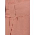 lascana short in paperbag-stijl van linnenmix (met een bindceintuur) roze