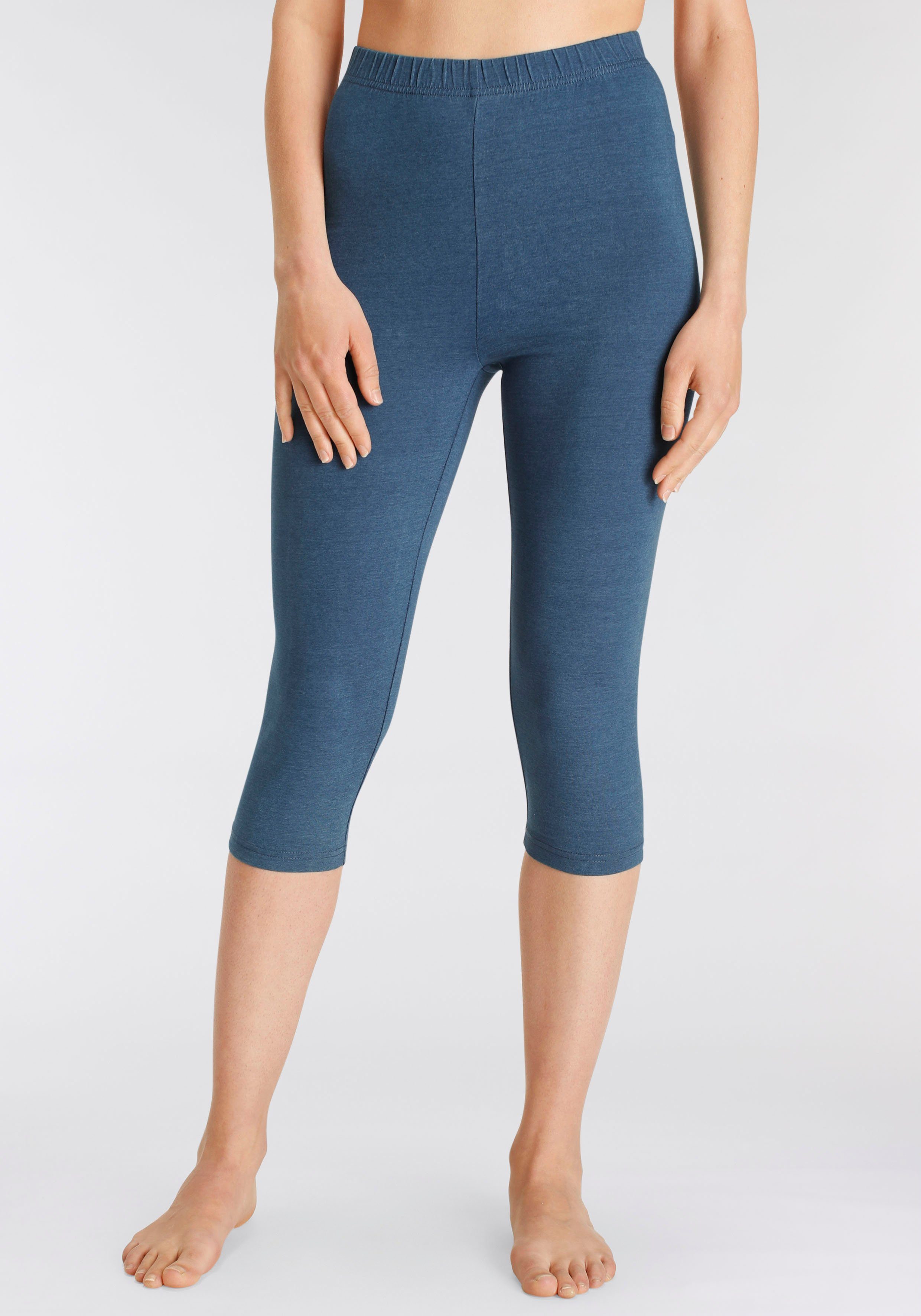 vivance active Caprilegging met rubberen tailleband, loungewear (Set van 2)