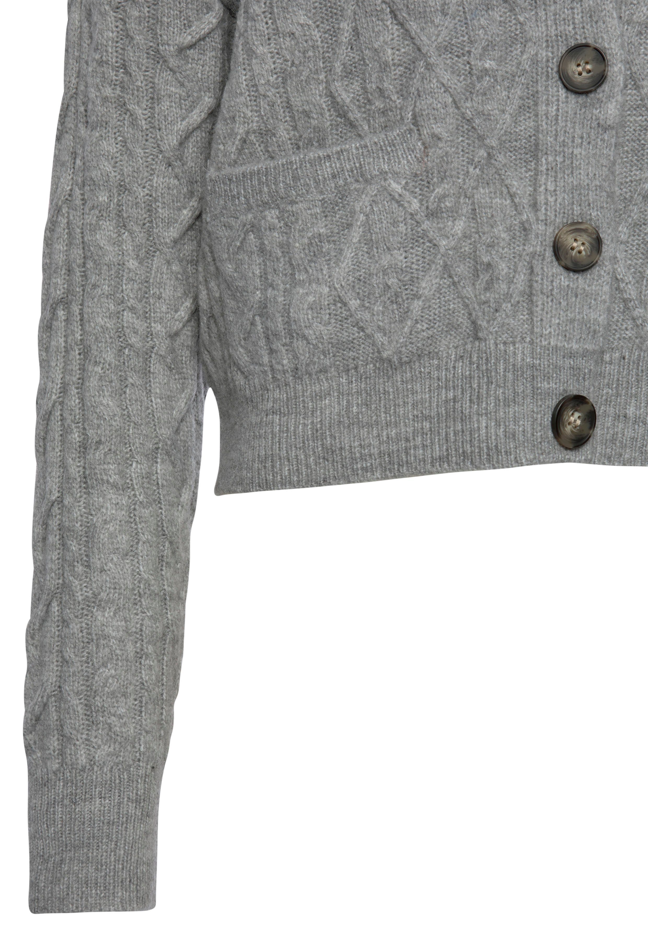 Lascana Vest met kabelpatroon, knuffelzachte cardigan, casual