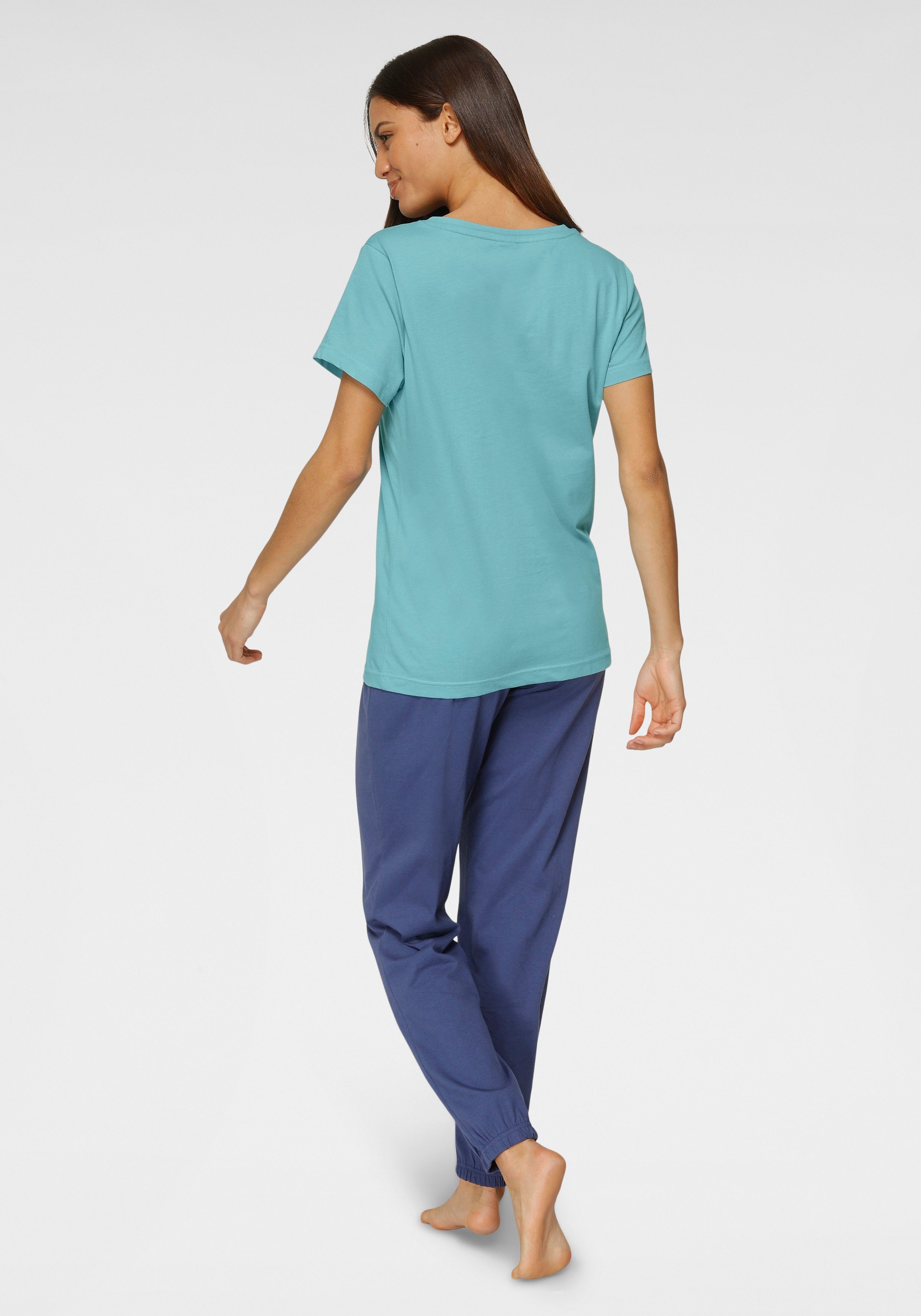 Vivance Dreams Pyjama met front-opschrift (set, 3-delig)