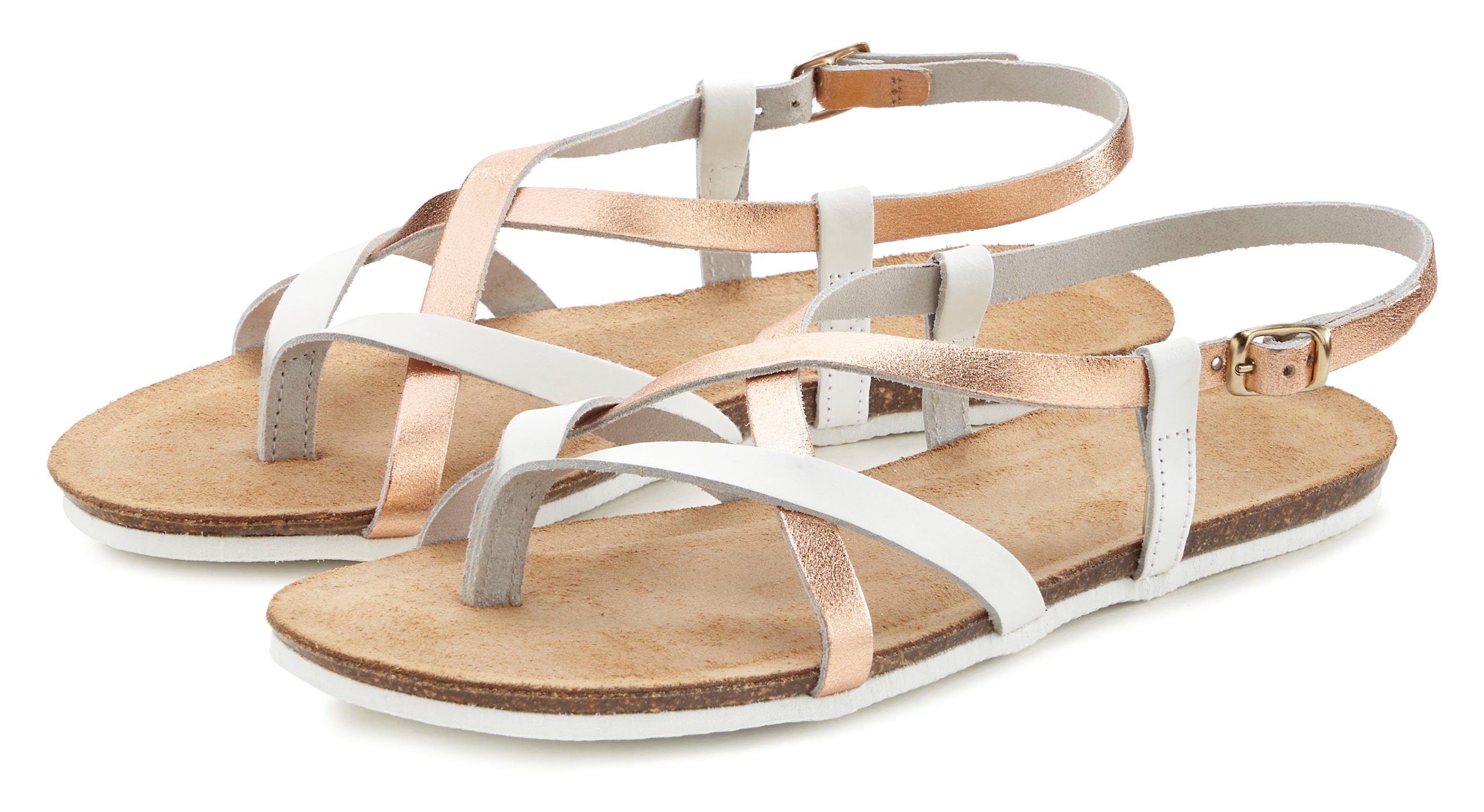 Vivance Teenslippers Sandaal, sandalette, zomerschoen van hoogwaardig leer