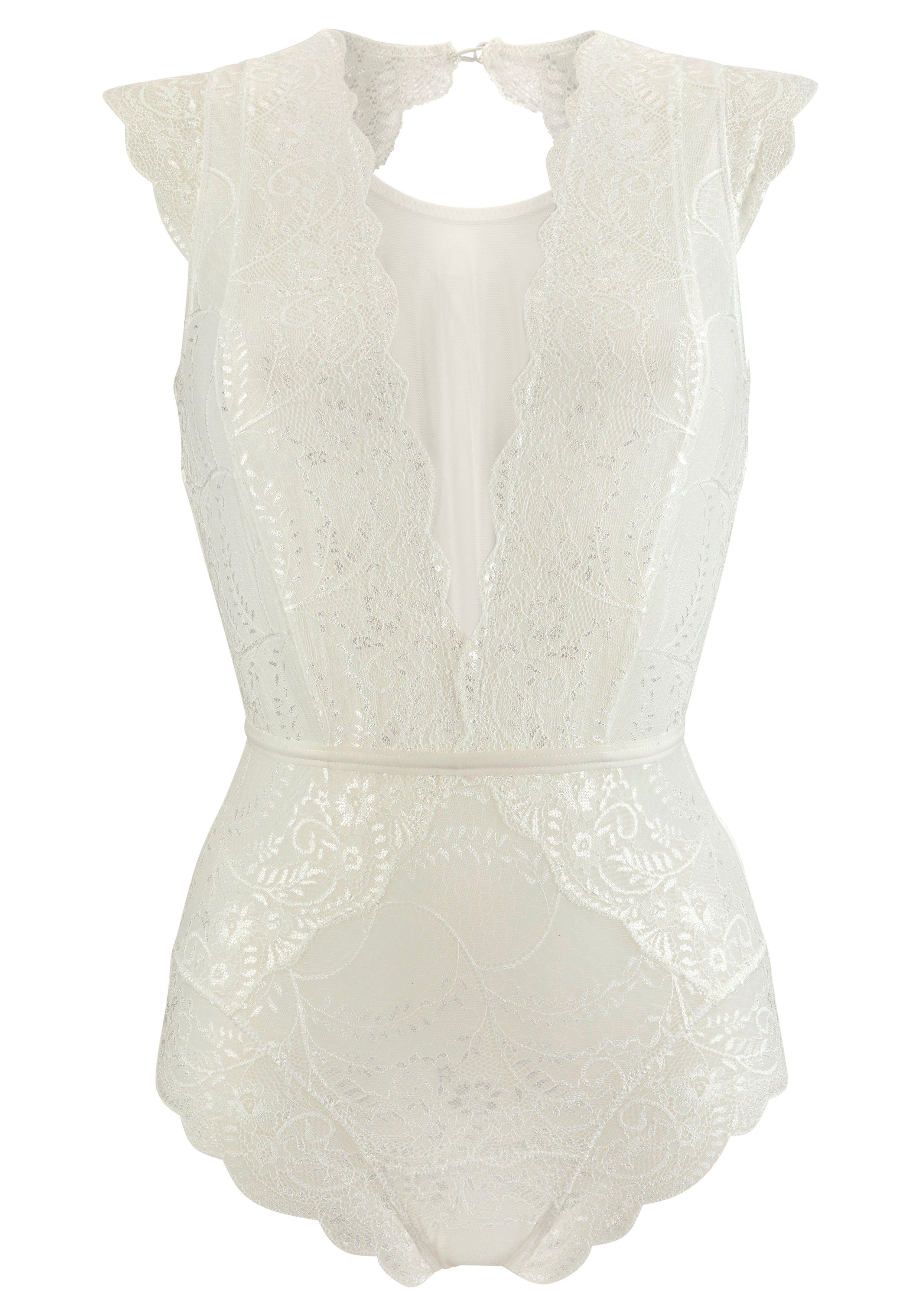 Lascana Body van transparante kant en netinzetten, sexy dessous