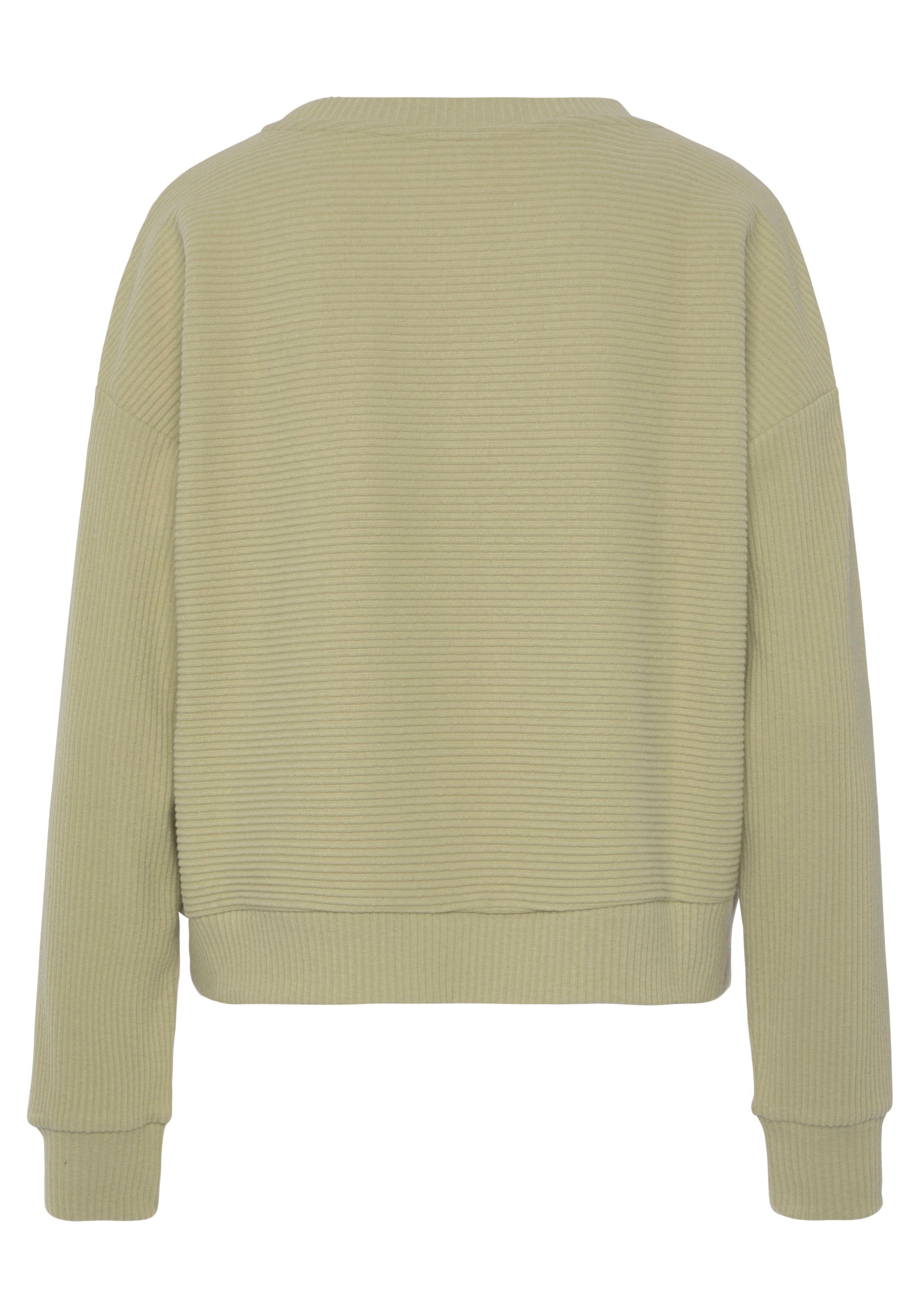 s.Oliver RED LABEL Beachwear Sweatshirt van ribkwaliteit met overhangende schouders, loungewear
