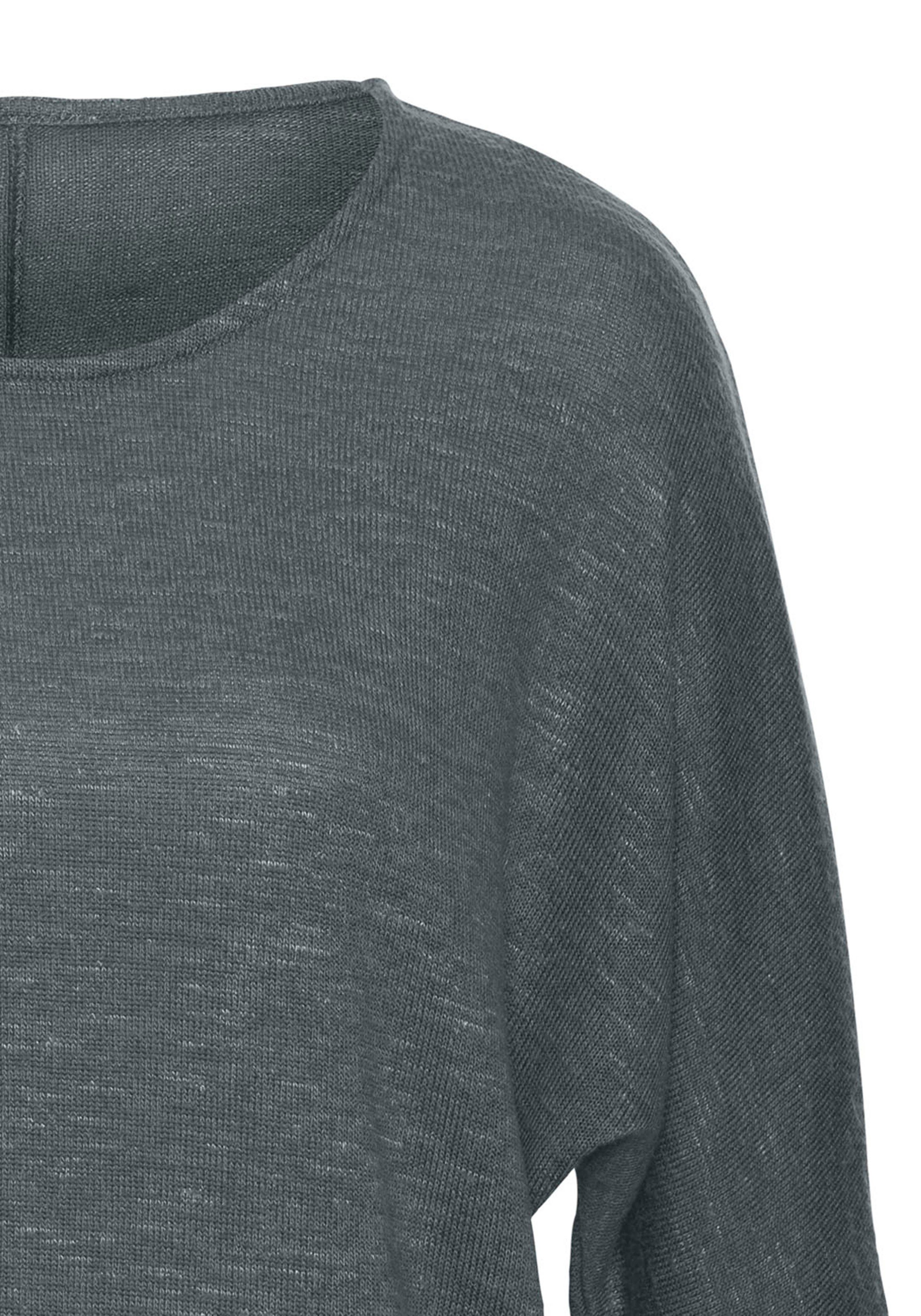 Vivance Shirt met lange mouwen Met brede tailleband van gestructureerd fijn breiwerk met viscose