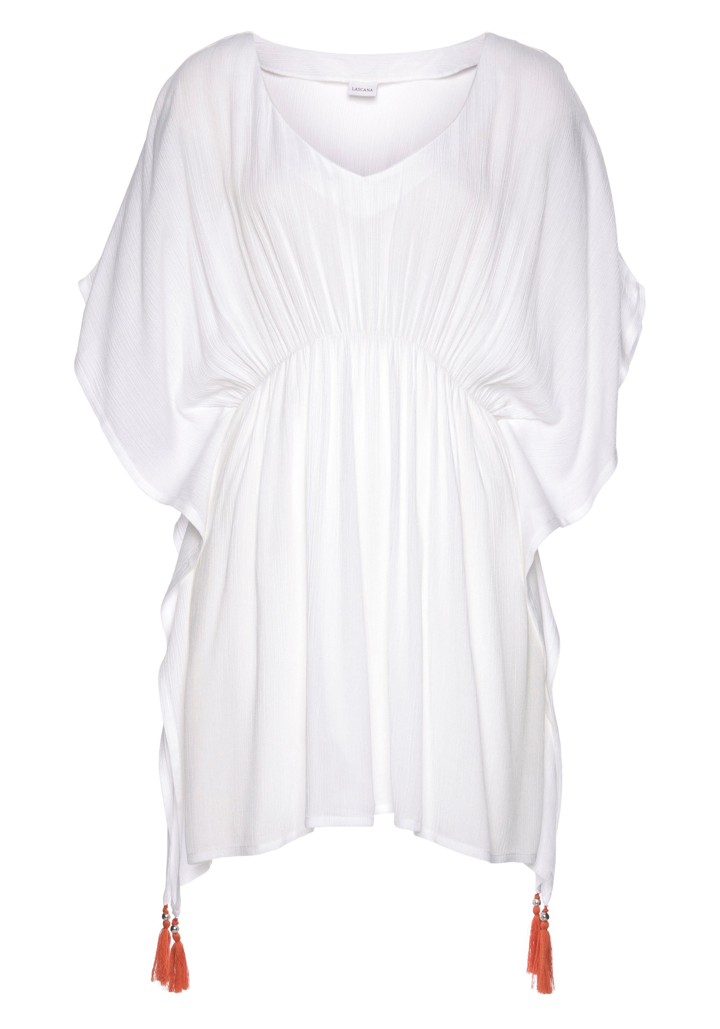 Lascana Tuniek gemaakt van crêpe viscose, blousejurk, strandkleding, transparant