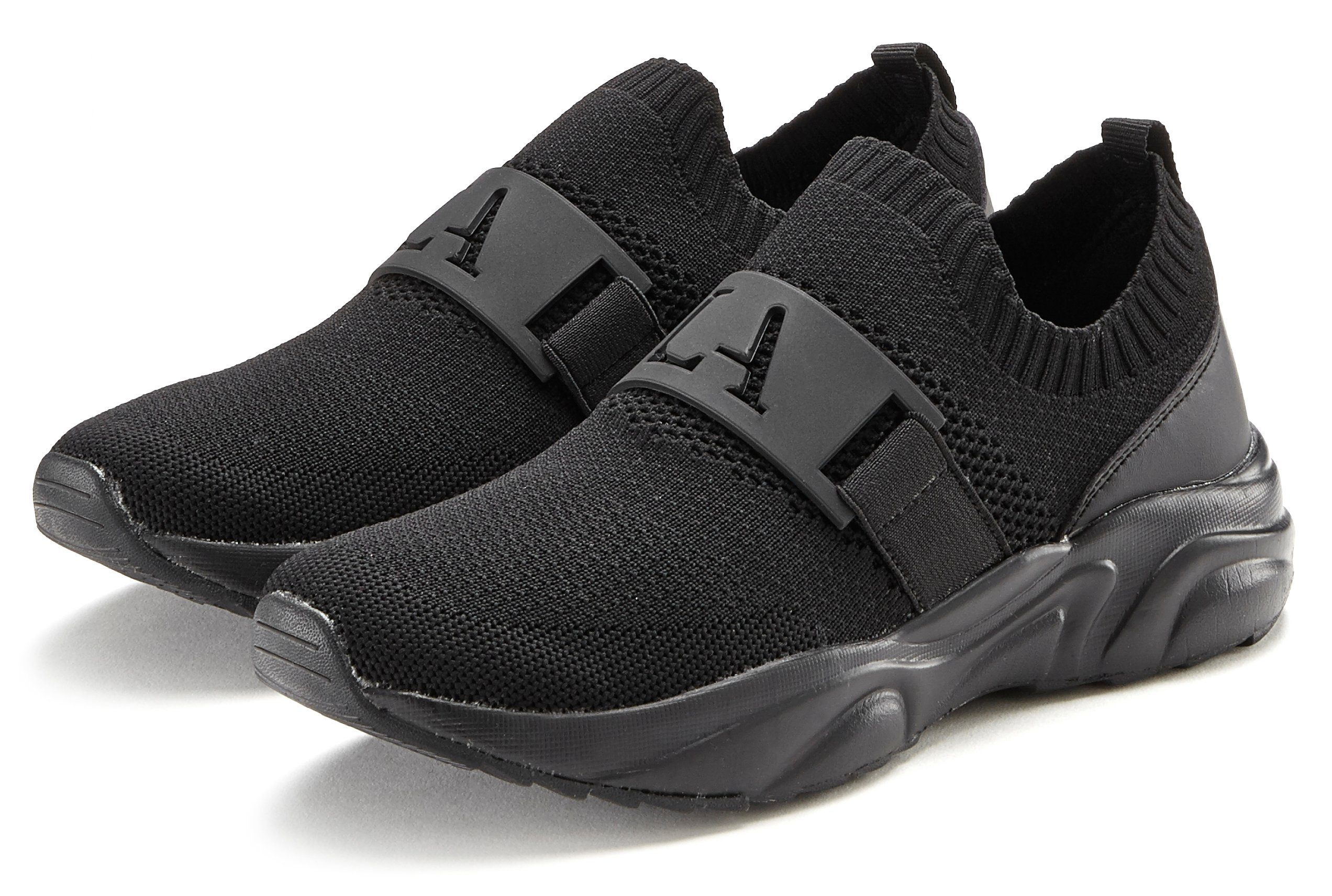 active by Lascana Sneakers Lage schoen, vrijetijdsschoen, slipper, chunky zool VEGAN