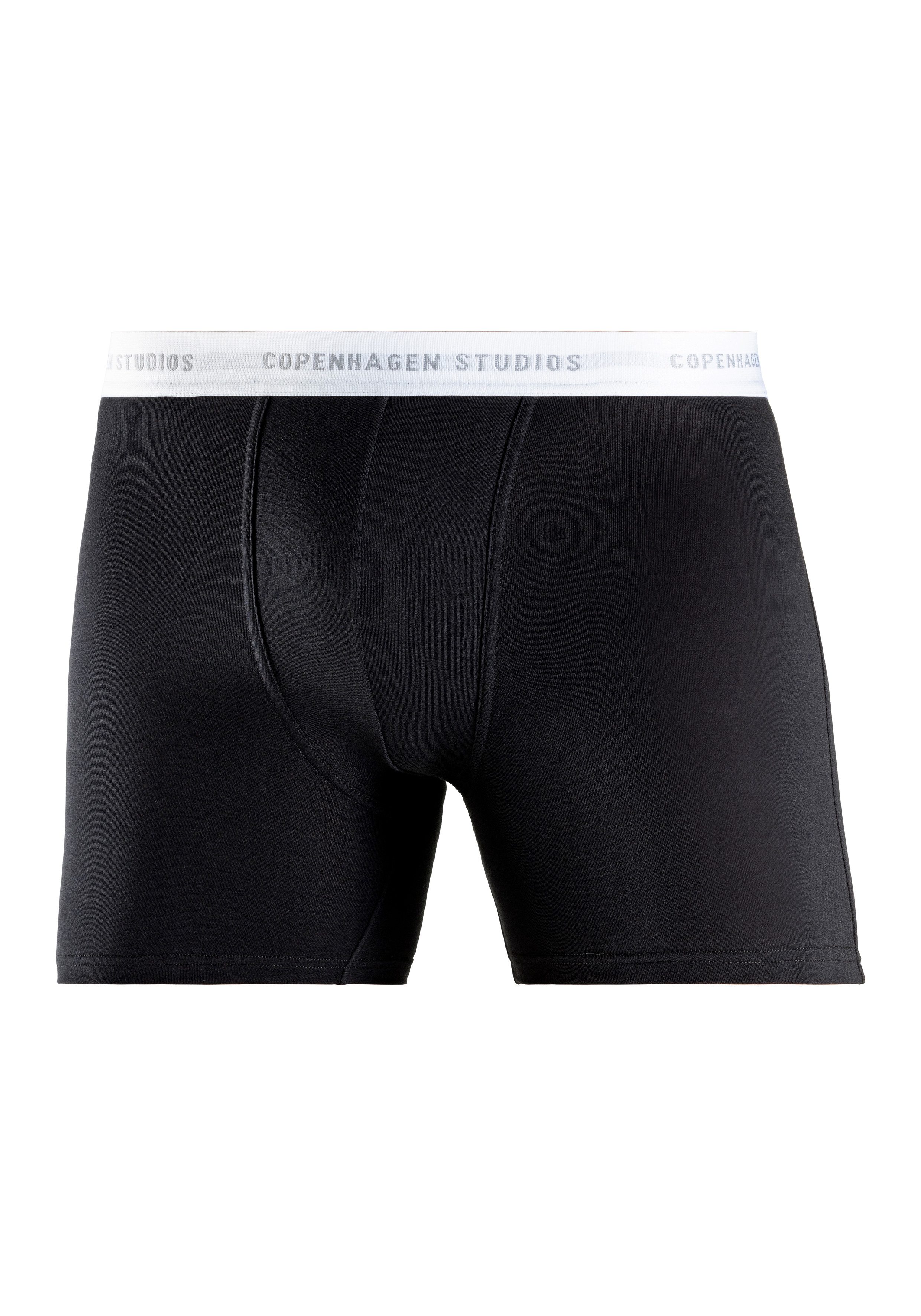 Copenhagen Studios Boxershort voor heren met langere pijpen en logo-tailleband (3 stuks)