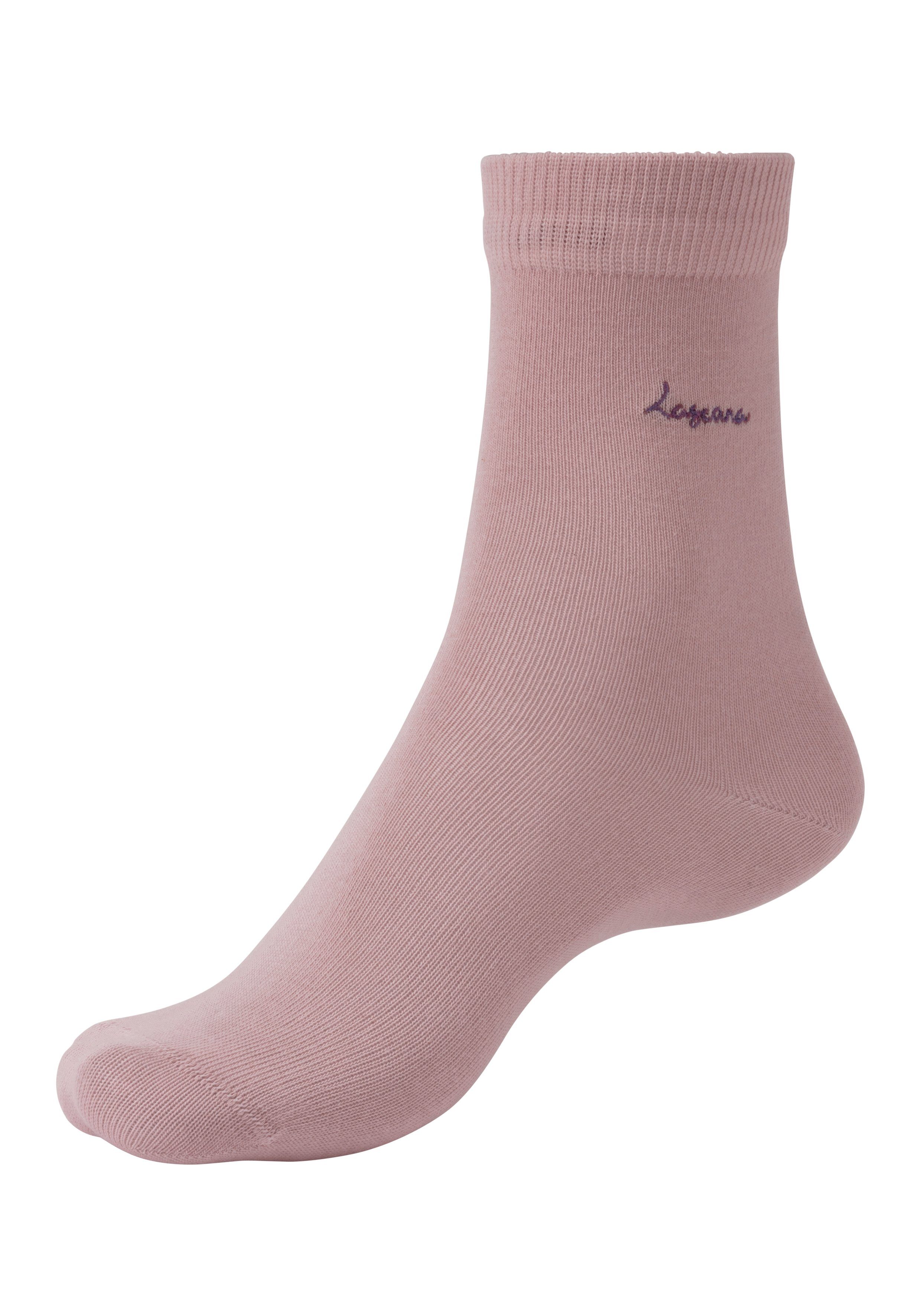 Lascana Basic sokken met hoogwaardig logoborduursel (box, 7 paar)