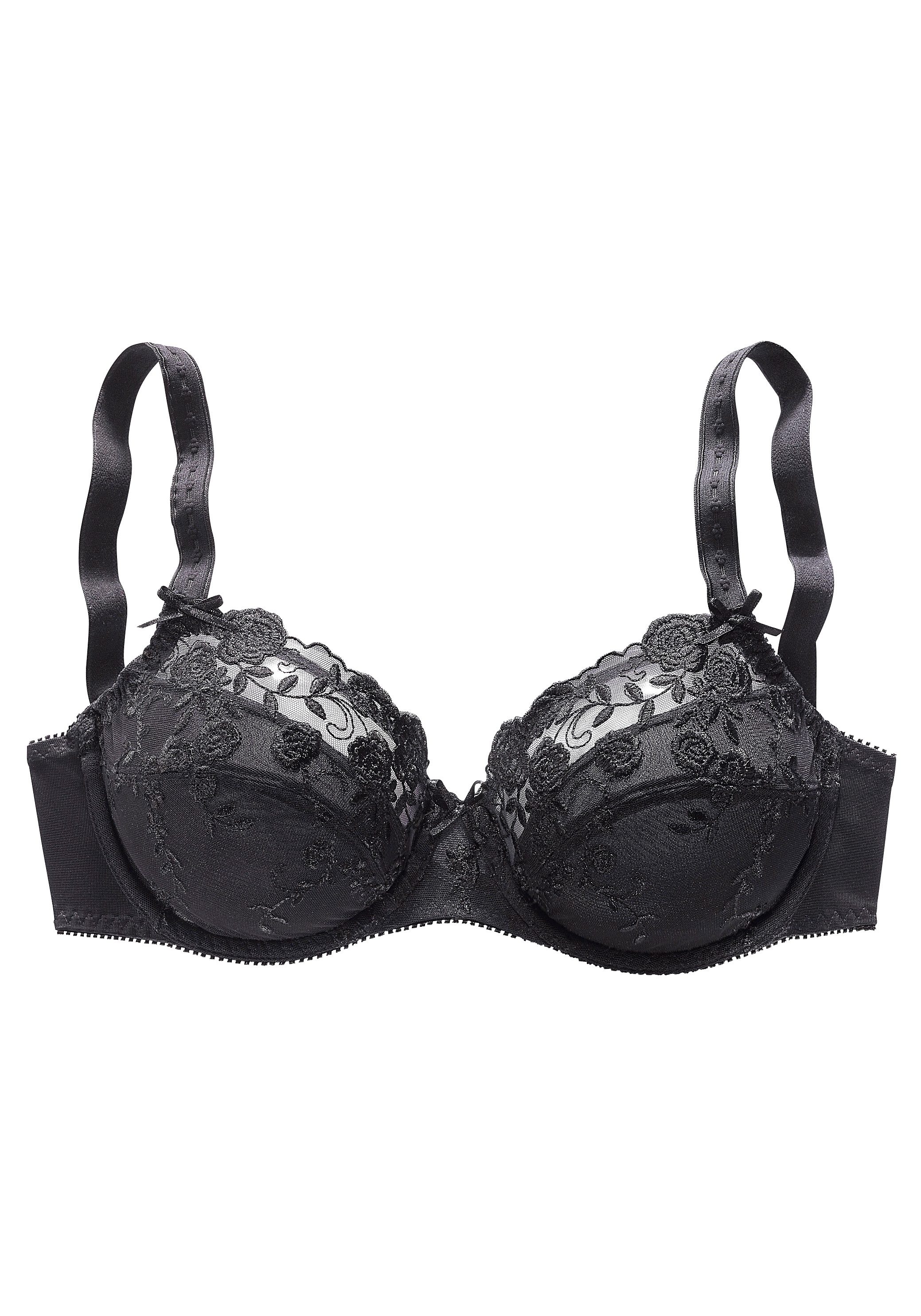 Nuance Beugel-bh met borduurkant in bloemetjes-look, dessous