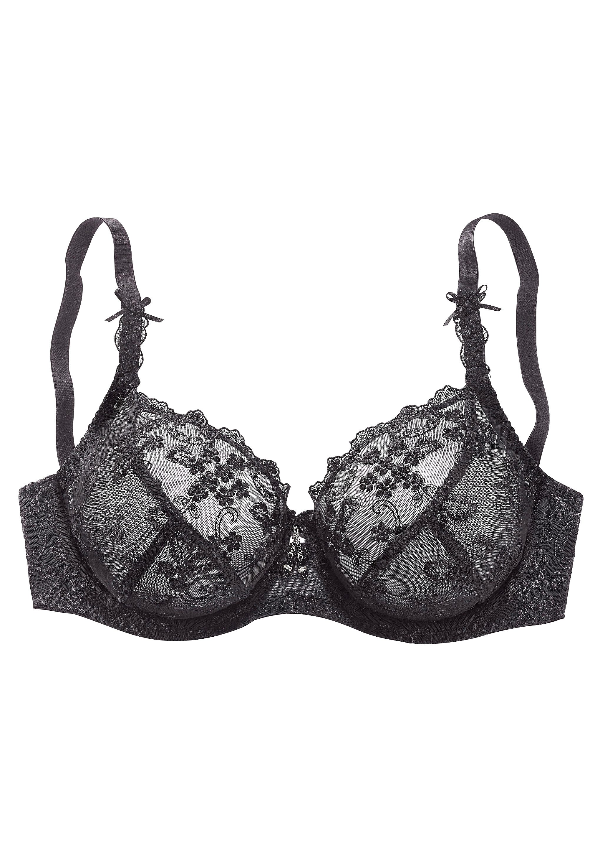 Lascana Beugel-bh met transparant geborduurd kant, dessous