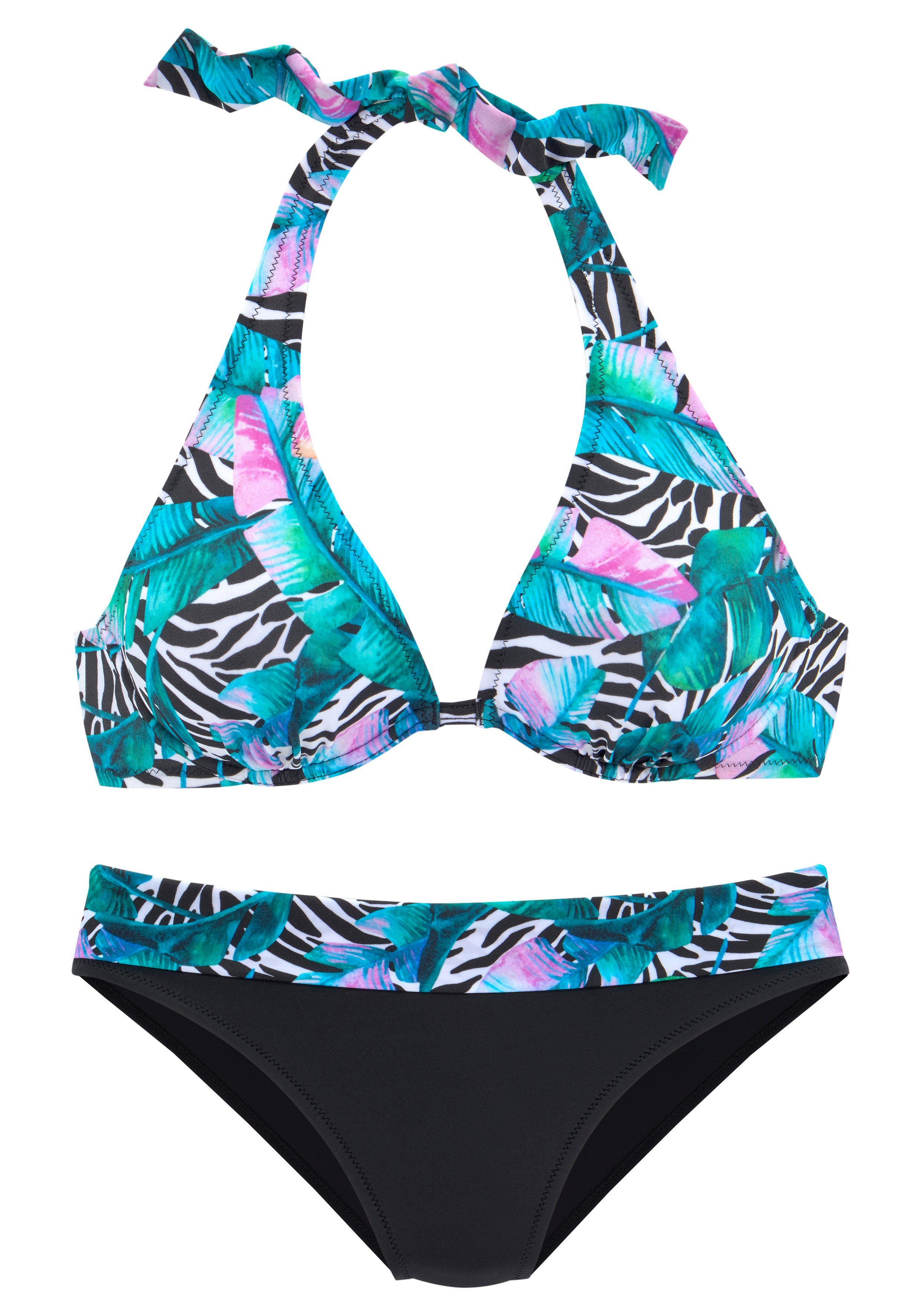 Vivance Beugelbikini in halterstijl met animal-print