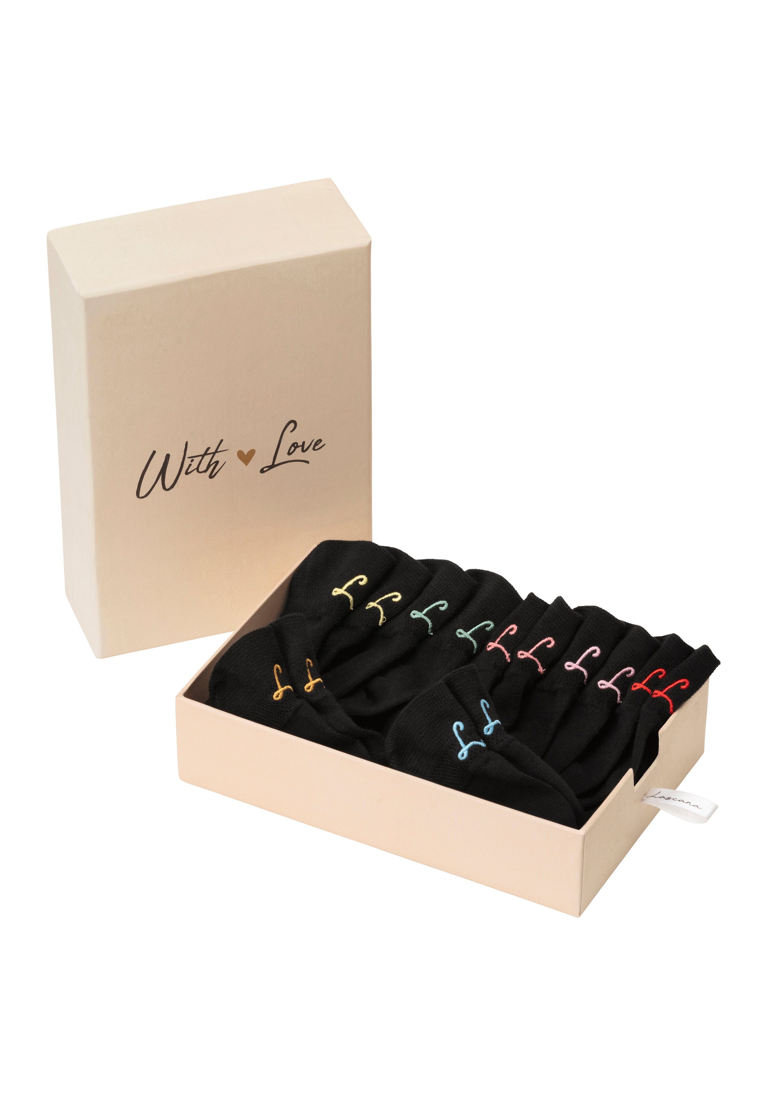 Lascana Sneakersokken met klein borduursel (box, 7 paar, Box)