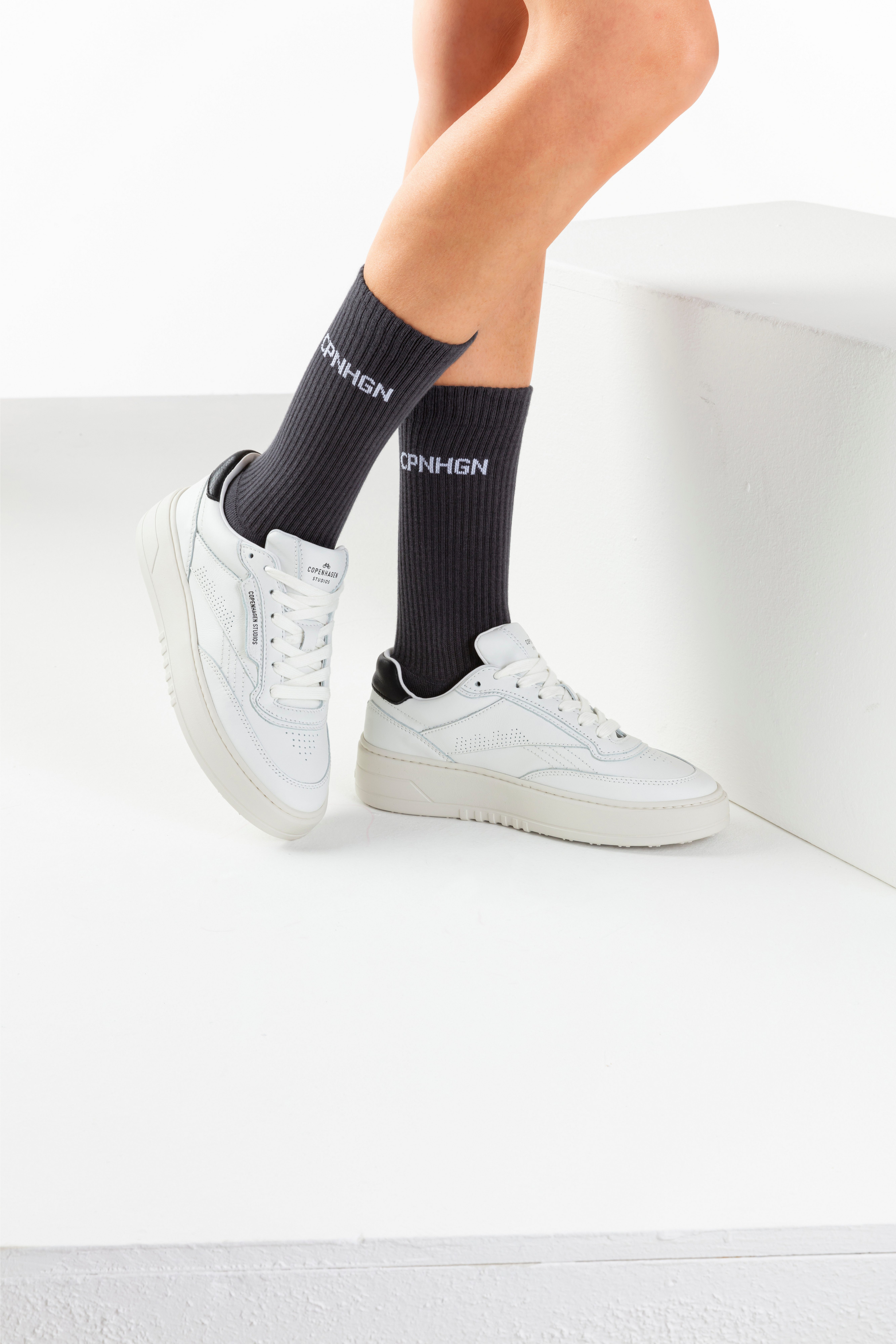 Copenhagen Studios Tennissokken met badstof, halve voet (set, 3 paar)