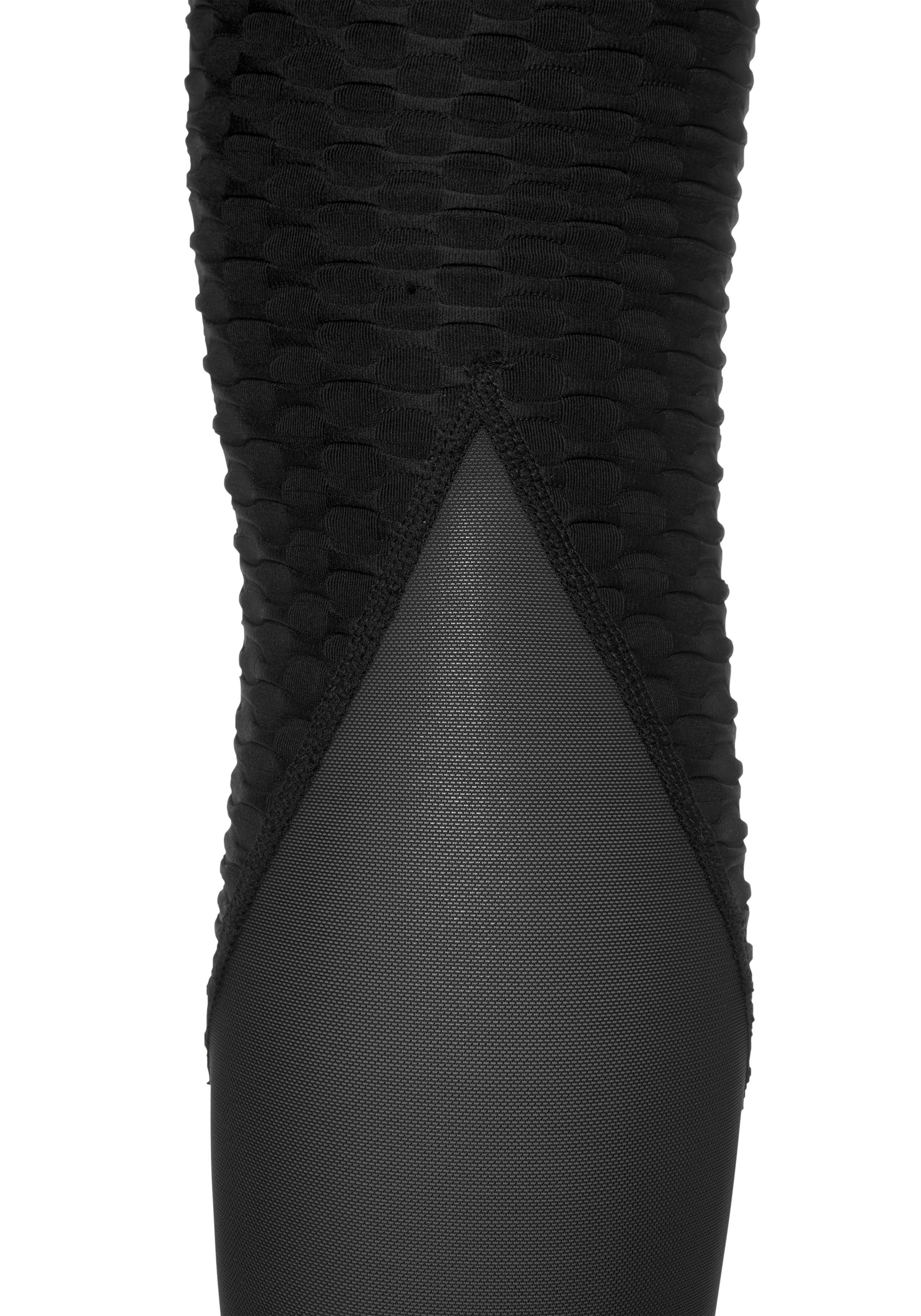 vivance active Functionele legging met honingraatdesign en meshinzet
