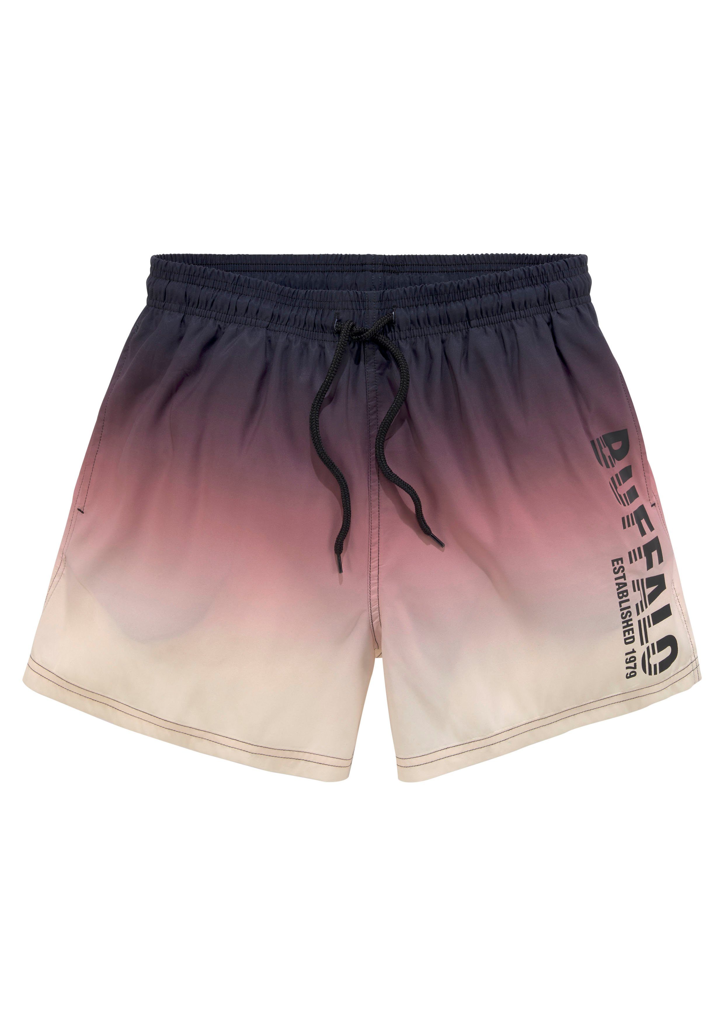 Buffalo Zwemshort Rick met verloop heren maat S (46/48) zwart