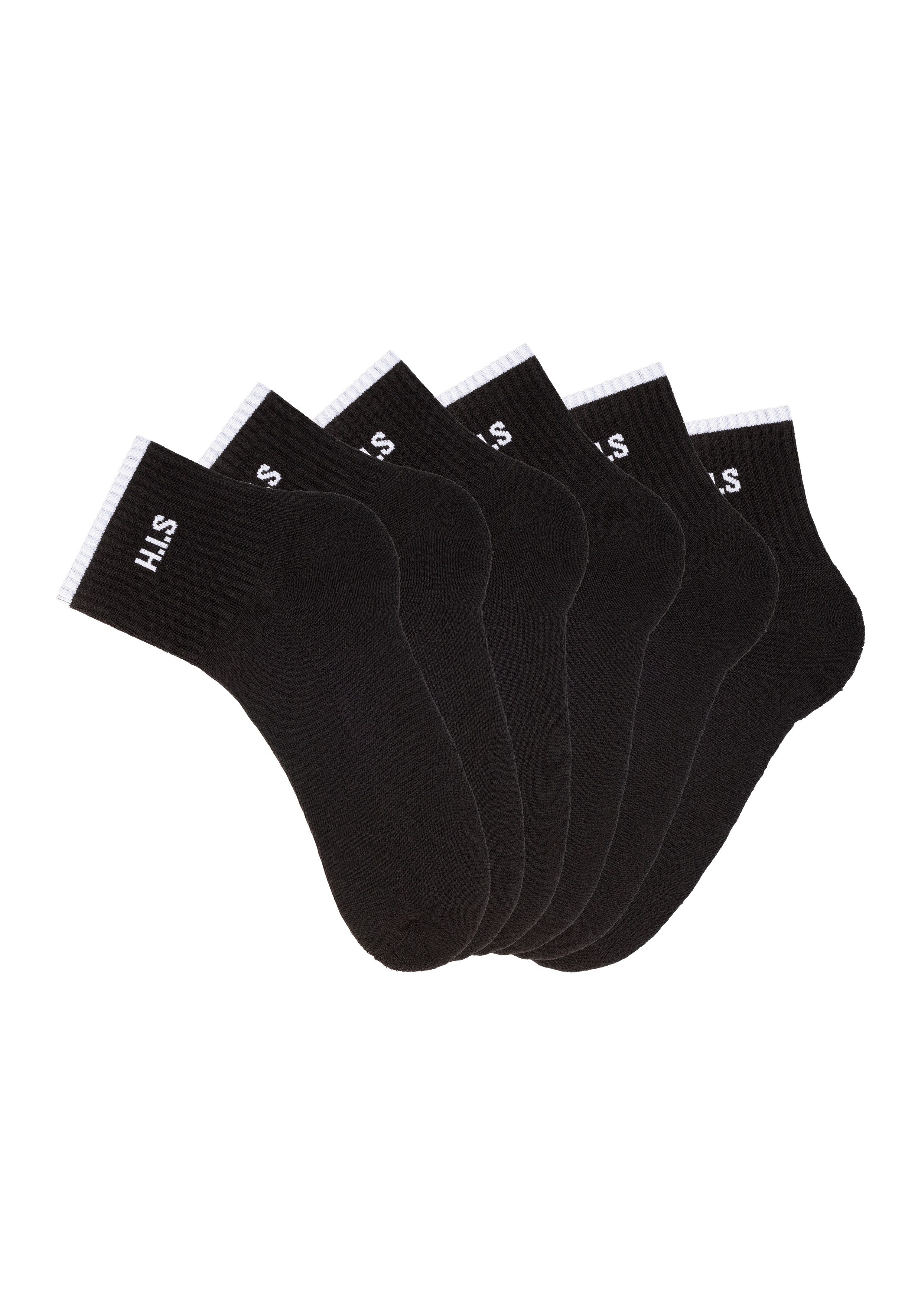 H.I.S Sportsokken Korte sokken met frotté & versterkte belastingzones (set, 6 paar)
