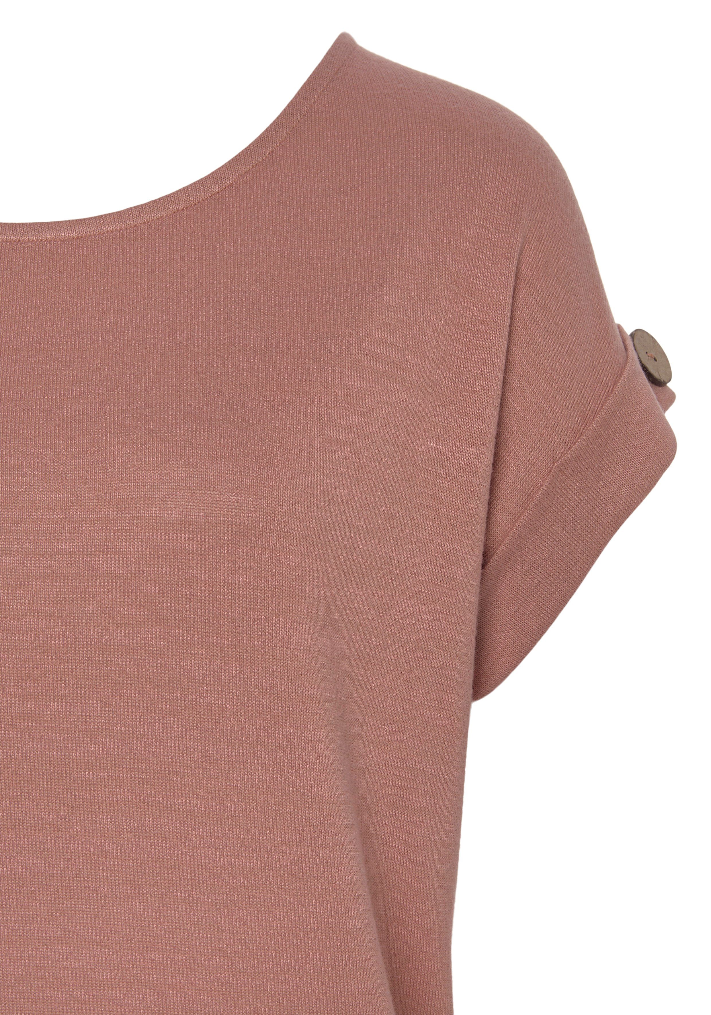 Lascana Shirt met korte mouwen Met knoopdetail aan de mouwafsluiting (set, 1-delig)