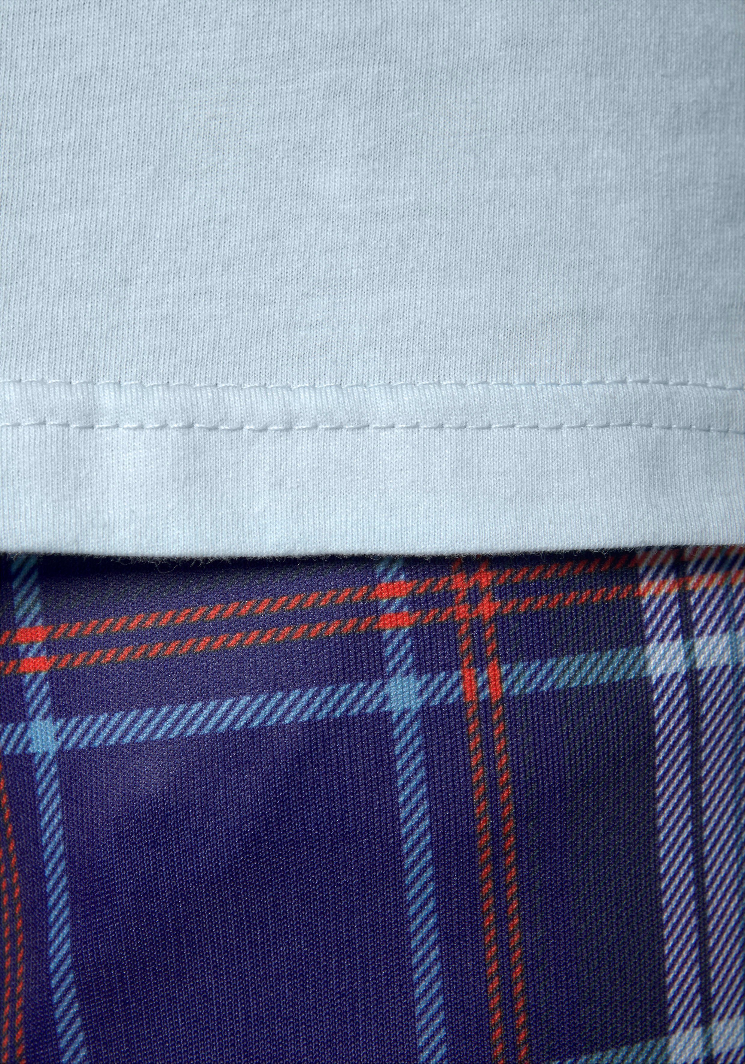H.I.S Pyjama met geruite pyjamabroek (2-delig, 1 stuk)
