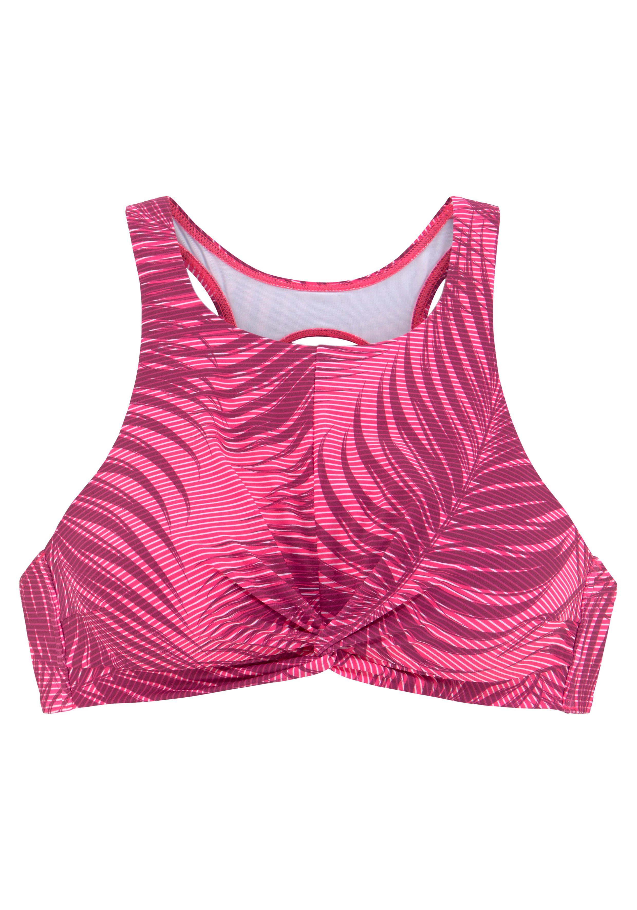 active by Lascana Crop-bikinitop Coal met knoop-look