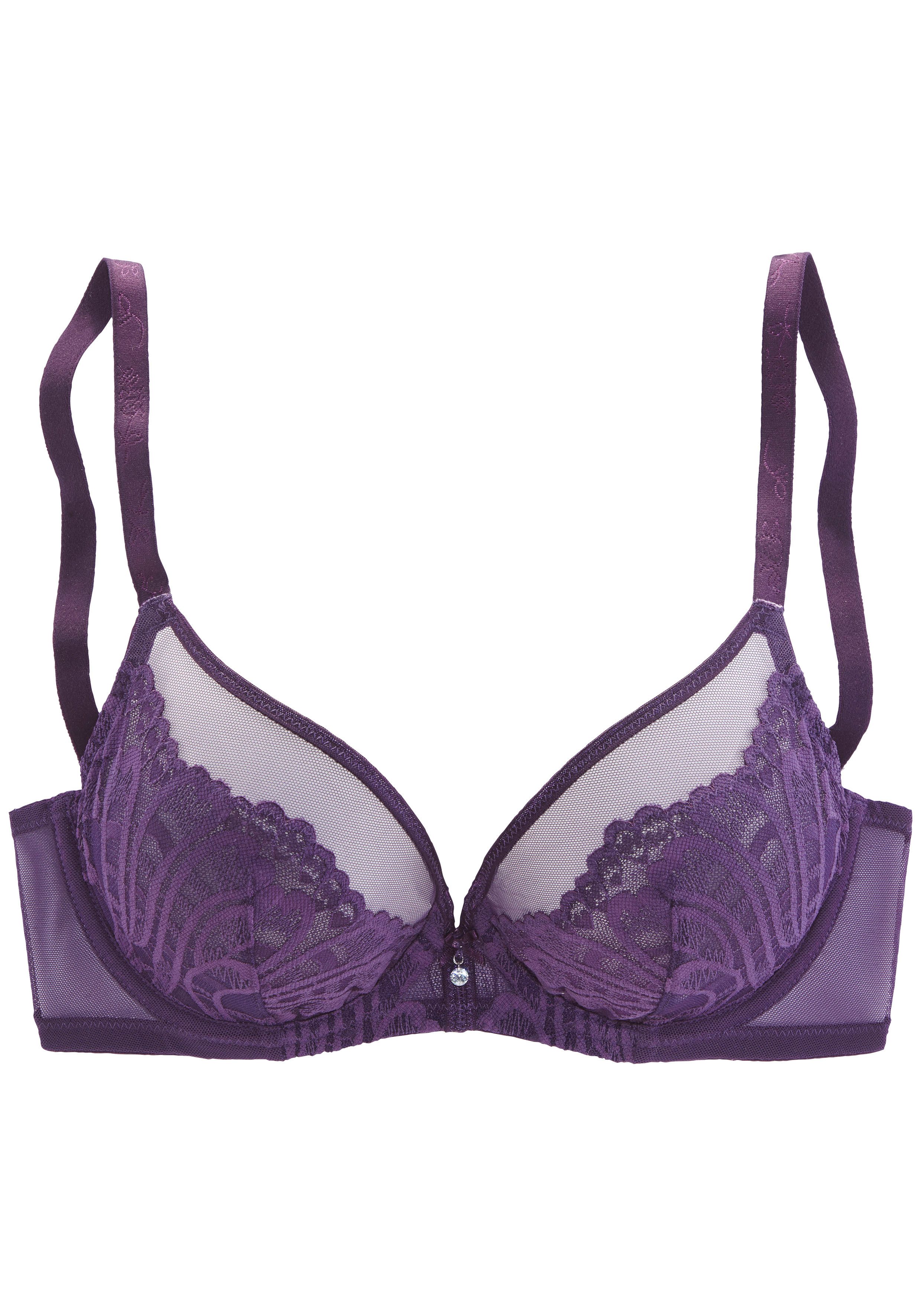 Lascana Beugel-bh FLORA met fijne kant en edel glinsterend accessoire, sexy lingerie