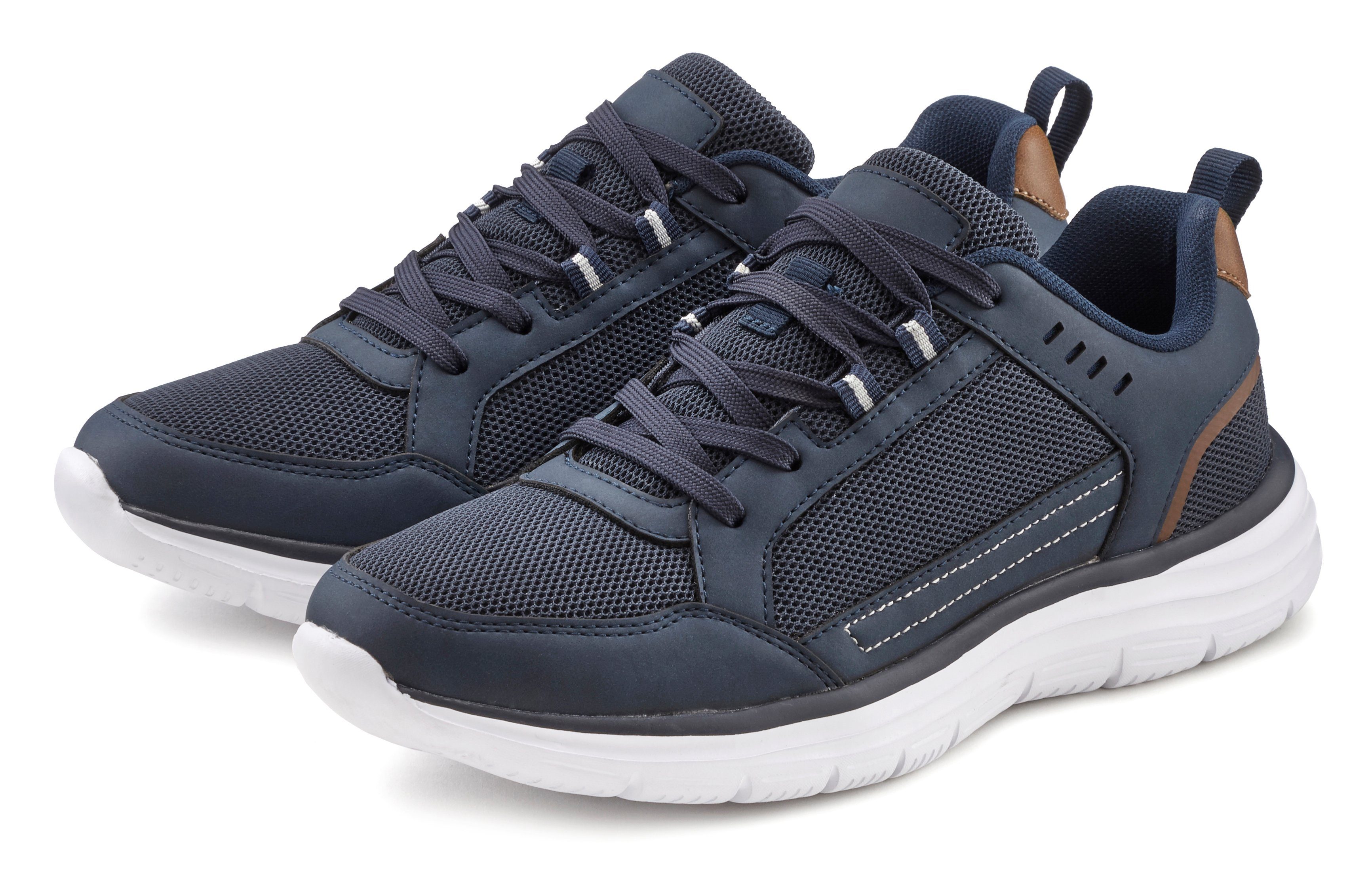 AUTHENTIC LE JOGGER Sneakers in materiaalmix, veterschoenen, vrijetijdsschoenen, ultralicht vegan