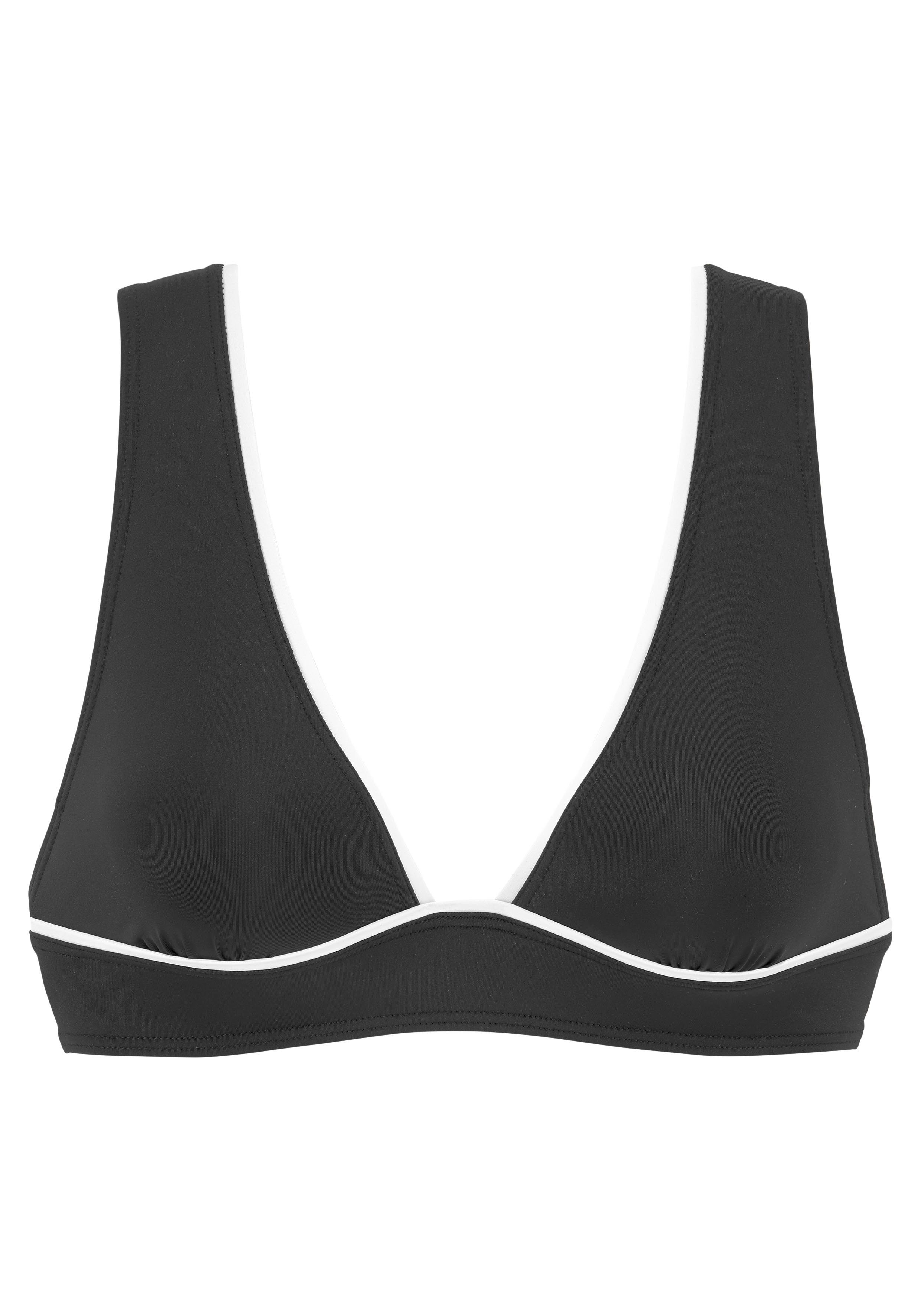 Vivance Triangel-bikinitop Lorena met contrastkleurige paspels