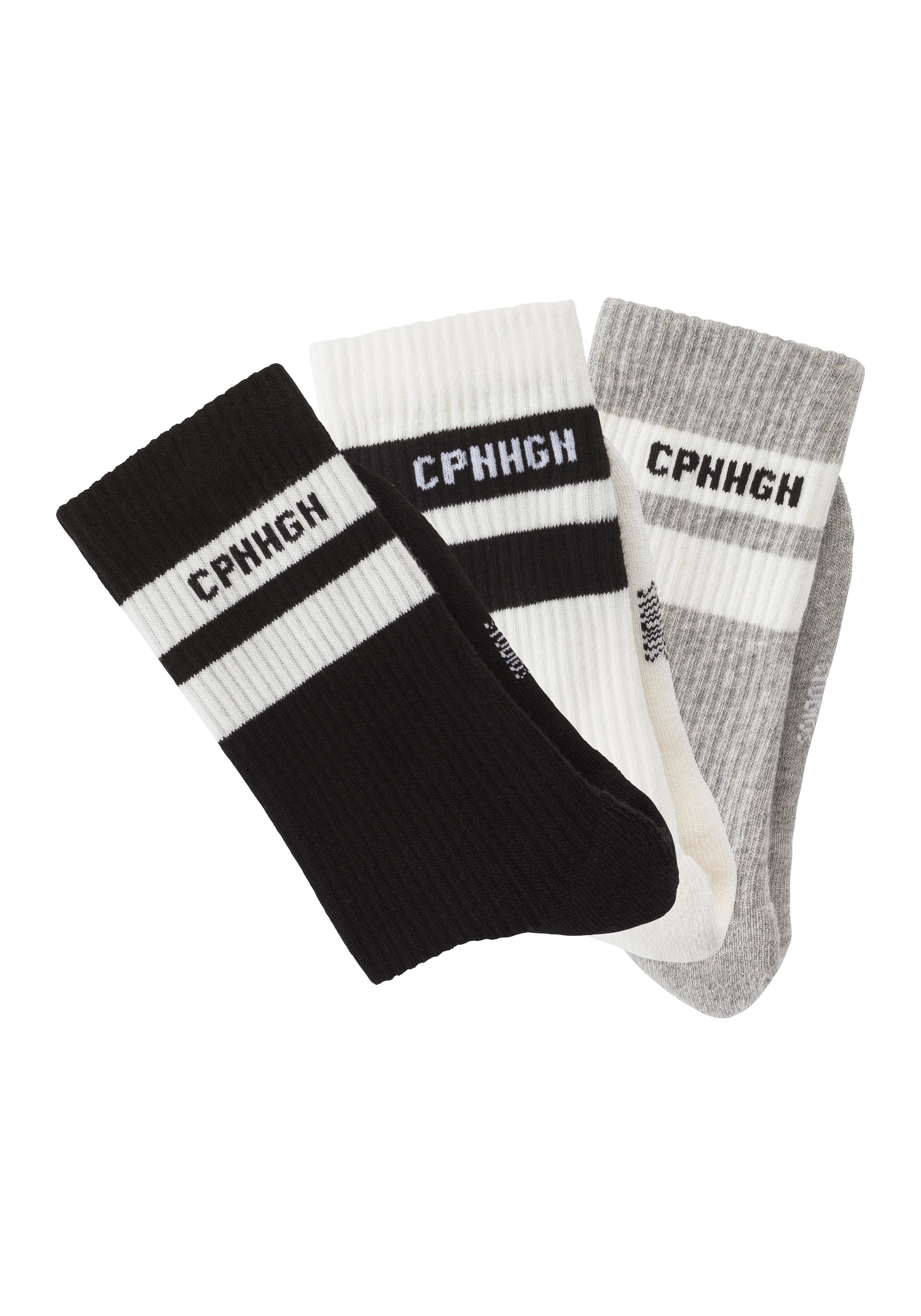 Copenhagen Studios Tennissokken (set, 3 paar) heren maat 39-42 grijs