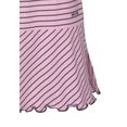 h.i.s nachthemd in leuke streep-look met gekrulde randen roze