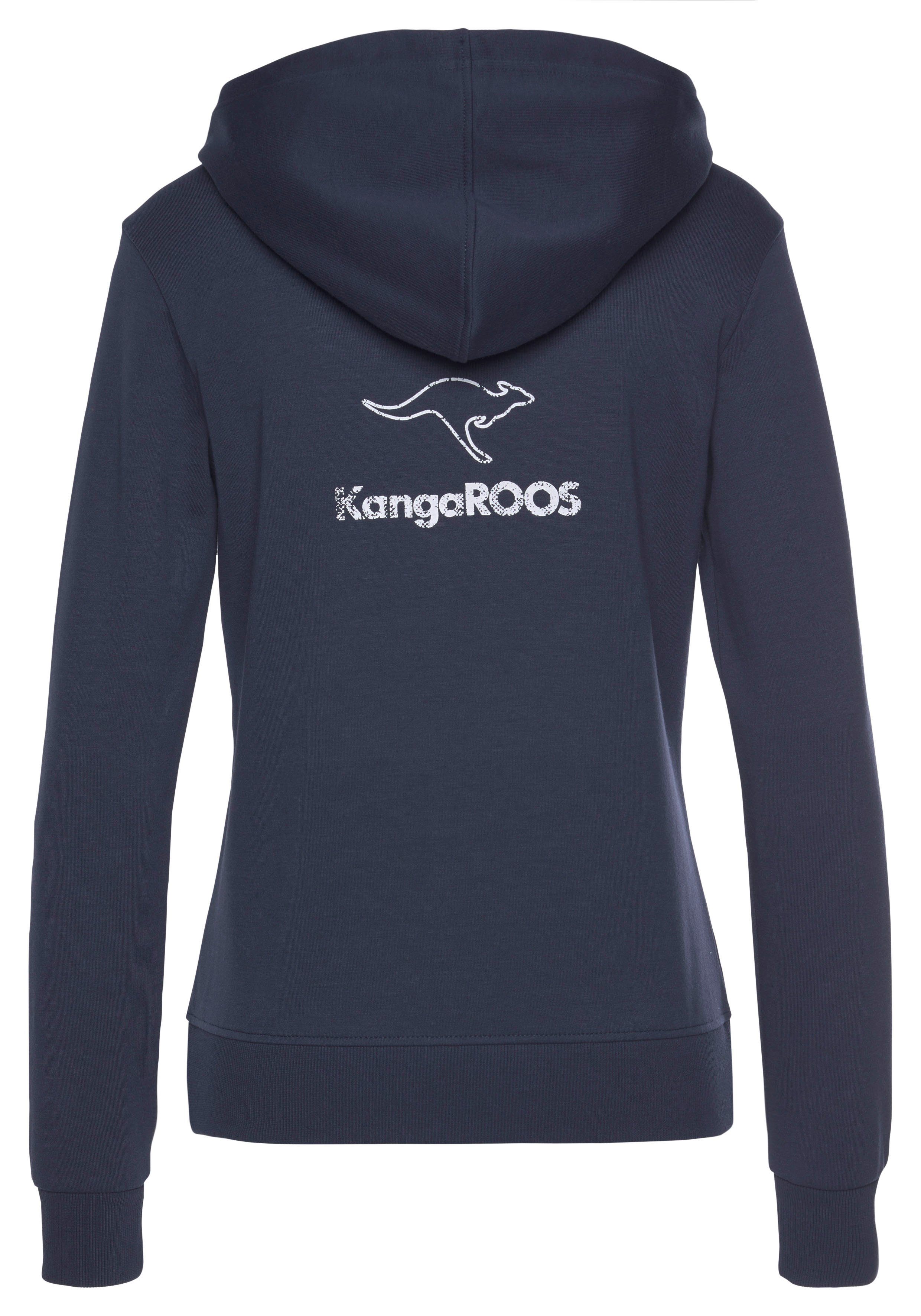 KangaROOS Sweatvest met grote logoprint op de rug, loungepak