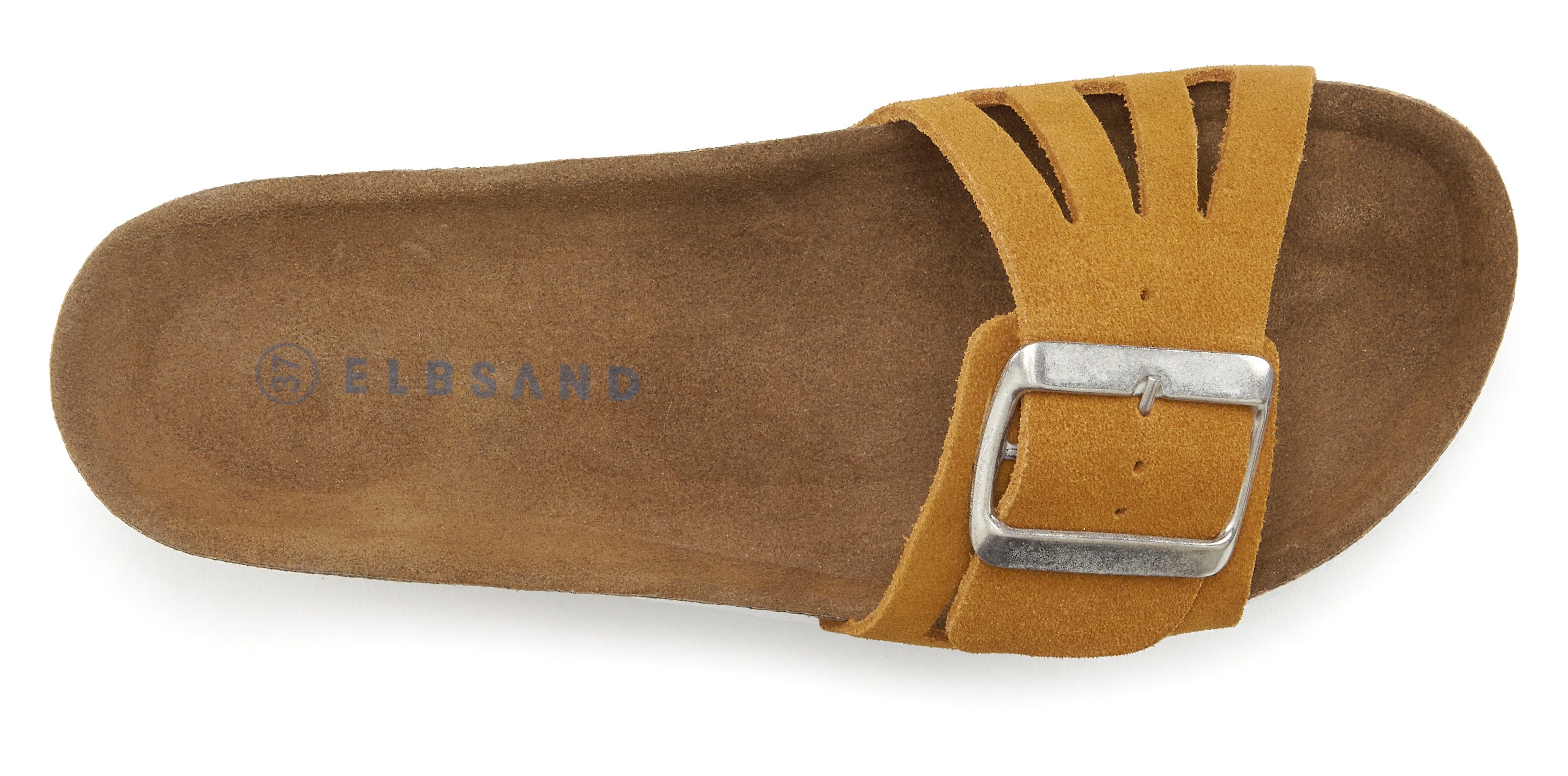 Elbsand Slippers Mule, Sandalen, open schoen van hoogwaardig leer met zacht comfortkurk voetbed