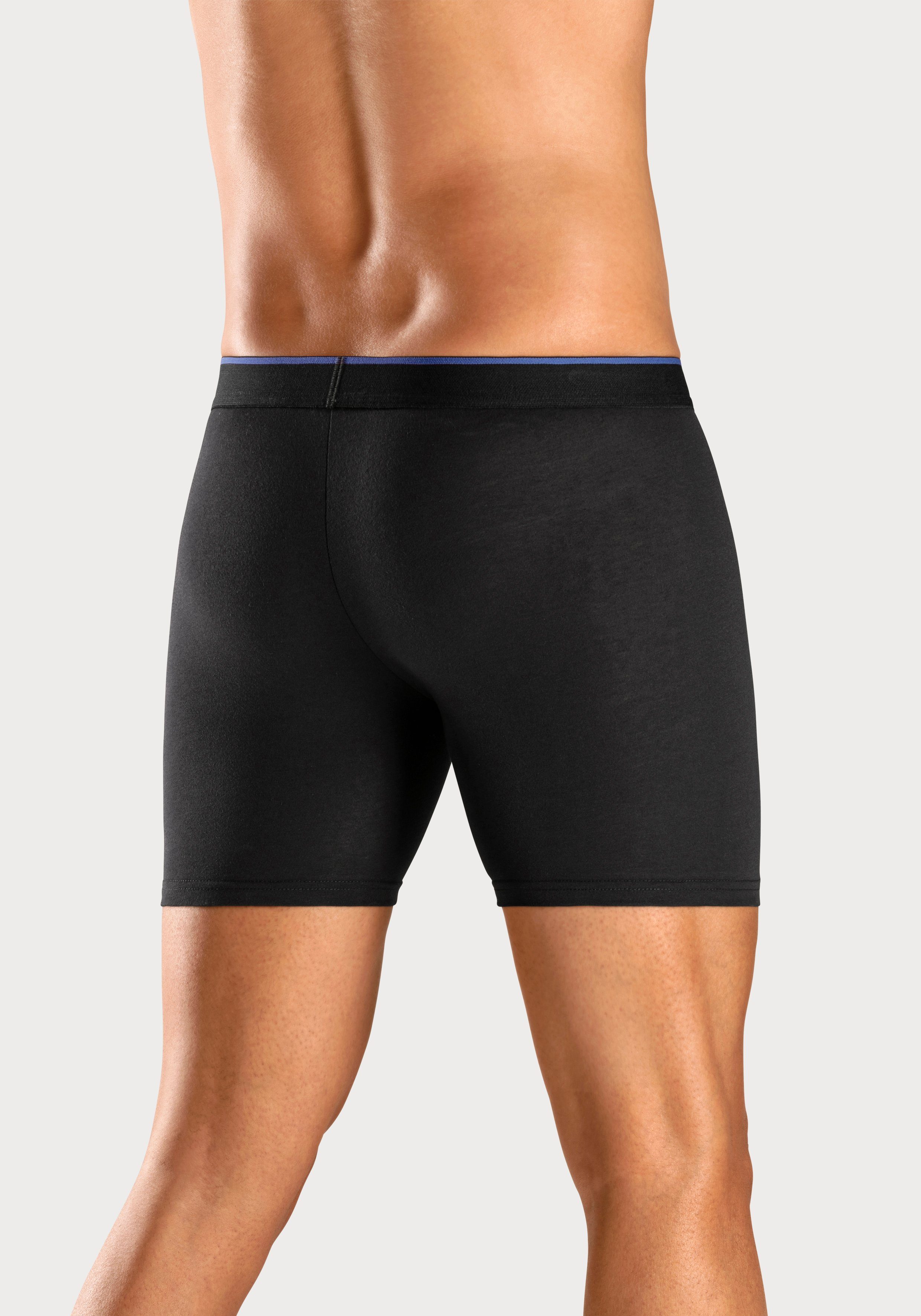 AUTHENTIC LE JOGGER Lange boxershort met twee kleuren geweven band en langere pijpen (set, 5 stuks)