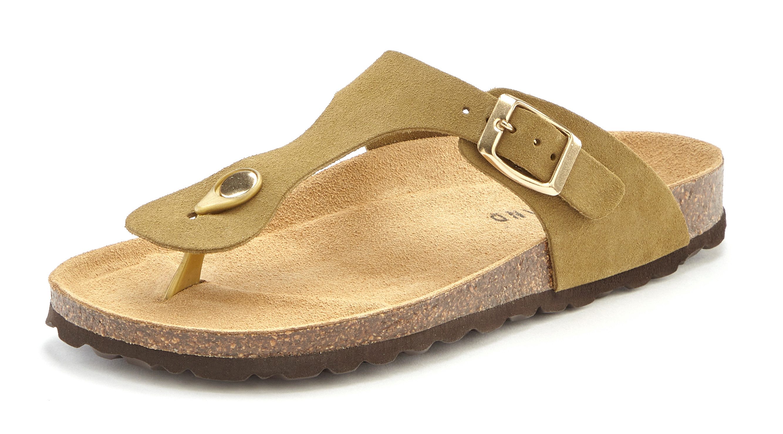 Elbsand Slippers Mule, Sandalen, open schoen van hoogwaardig leer met comfortabel kurken voetbed, unisex