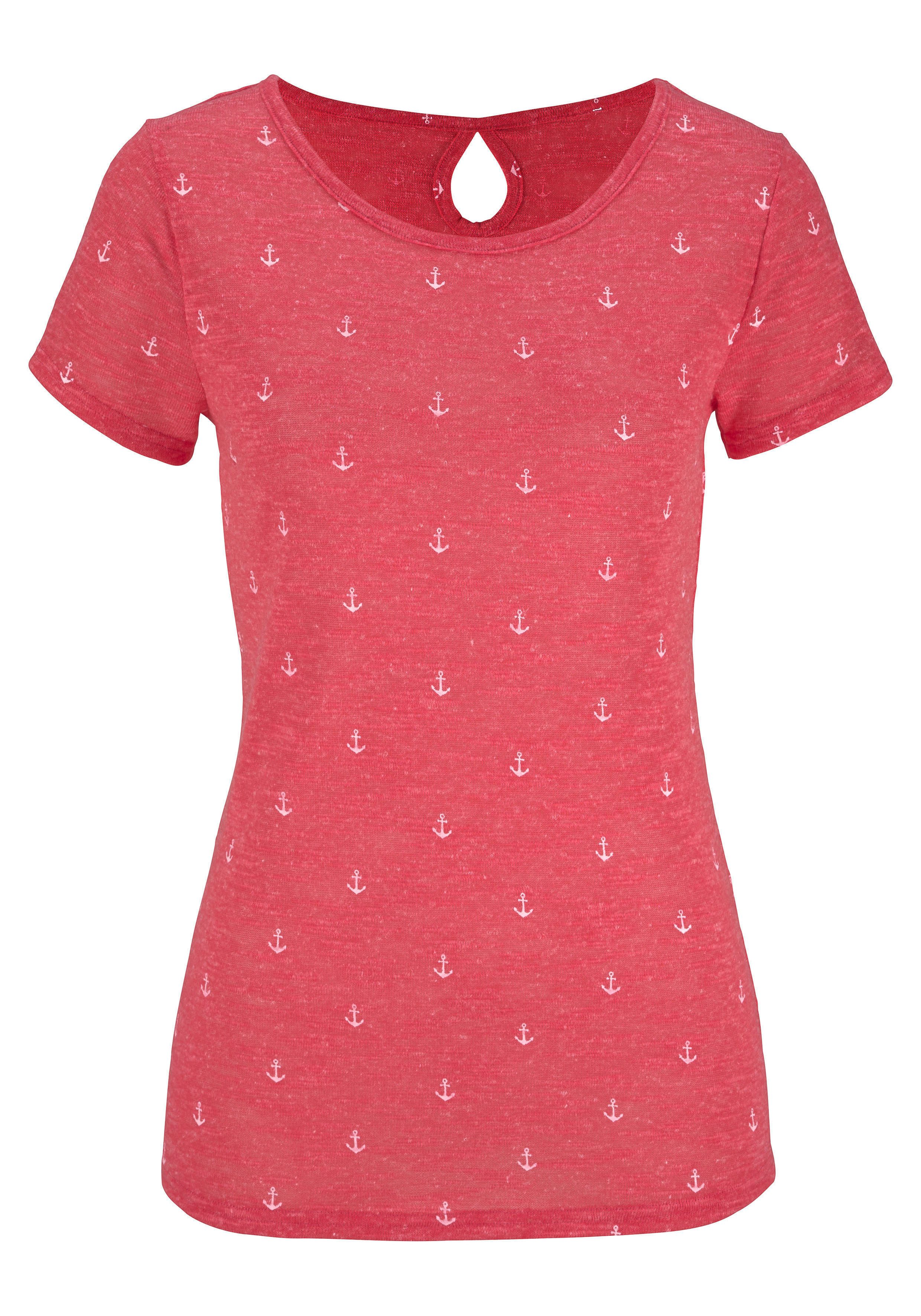 Beachtime T-shirt met maritieme ankerprint (Set van 2)