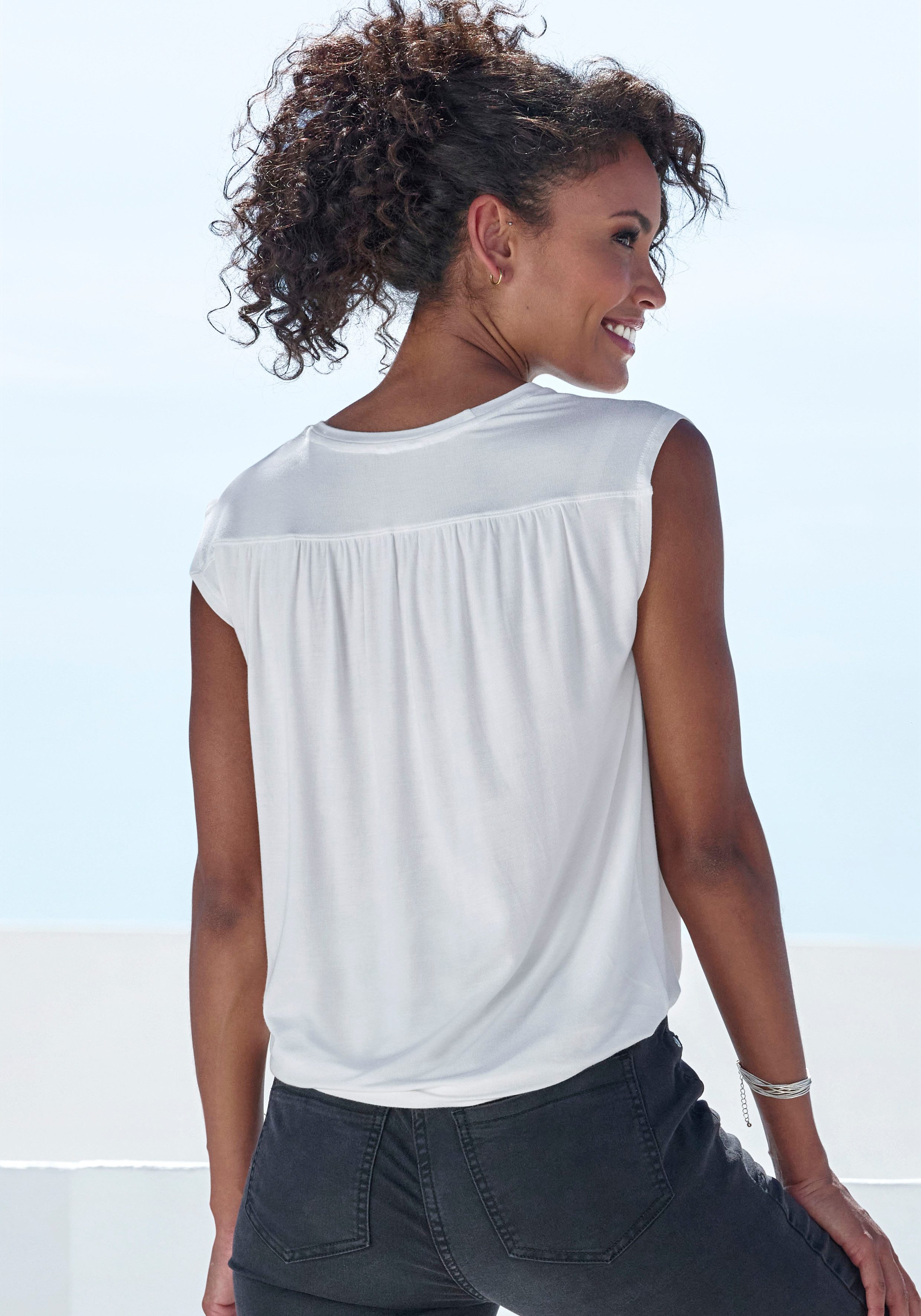 Lascana Shirttop Met decoratieve schouderraffing