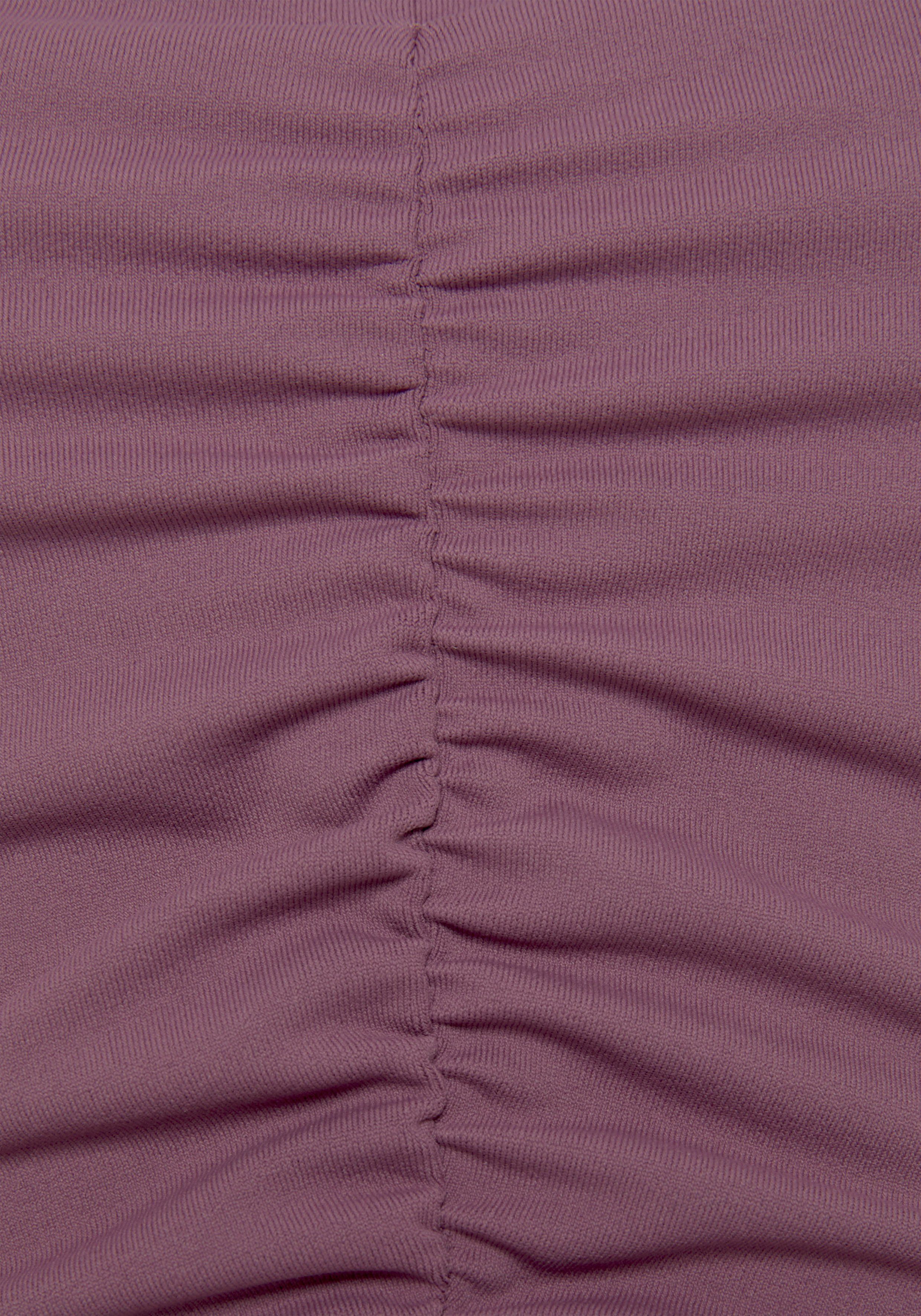active by Lascana Crop-top met rimpeling en mesh-inzetten