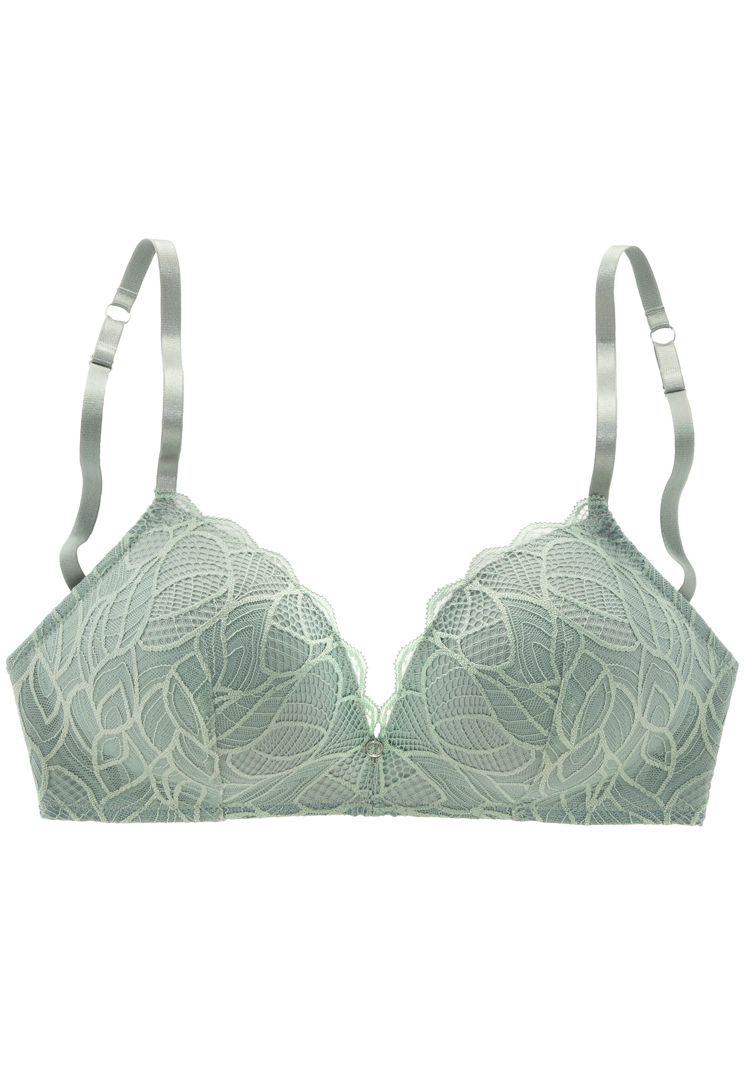 Lascana Bralette-bh zonder beugel met fijn kant met bladerenmotief, lingerie