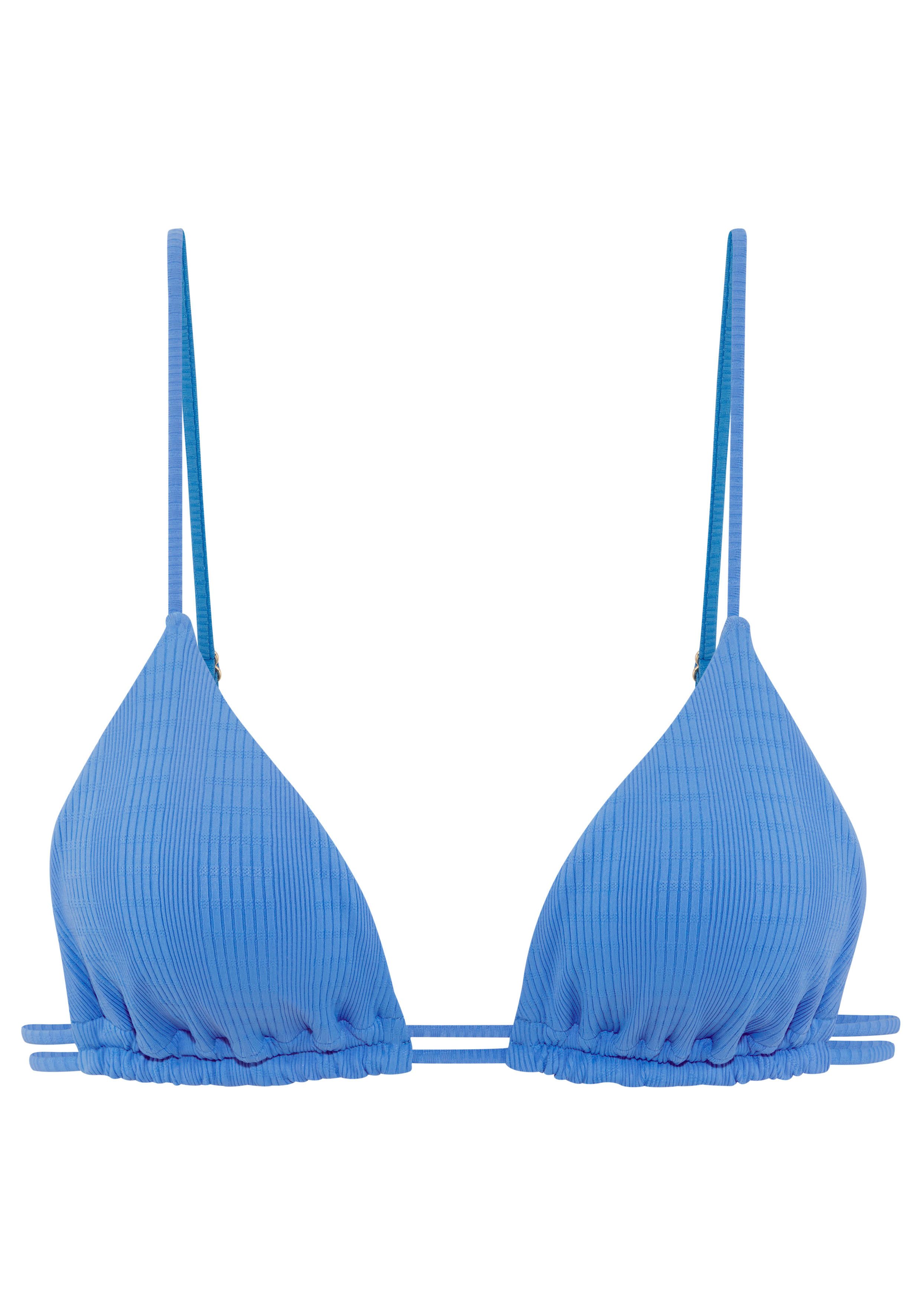 Copenhagen Studios Triangel-bikinitop Nela van modieuze structuurstof