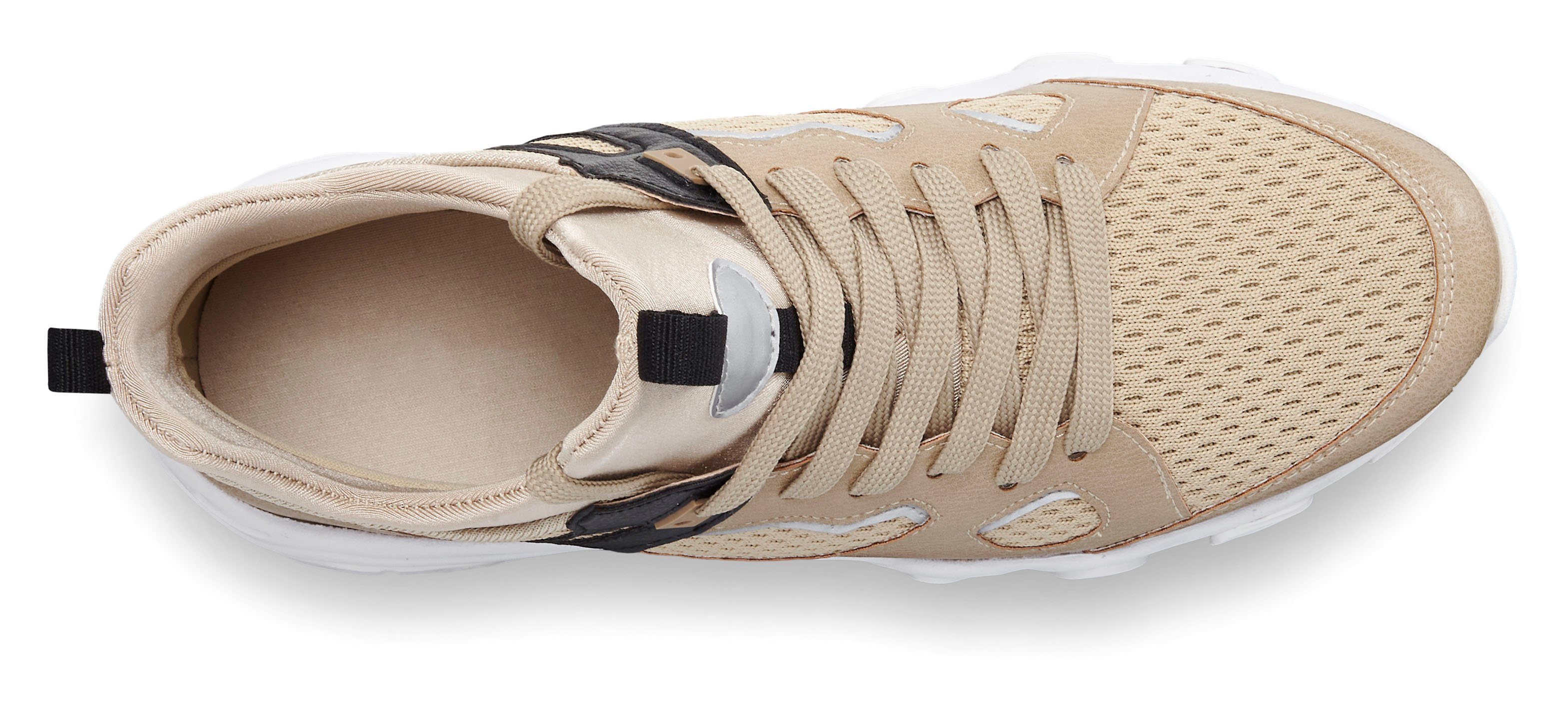 John Devin Sneakers Veterschoenen met mesh-inzet, vrijetijdsschoen, lage schoen vegan
