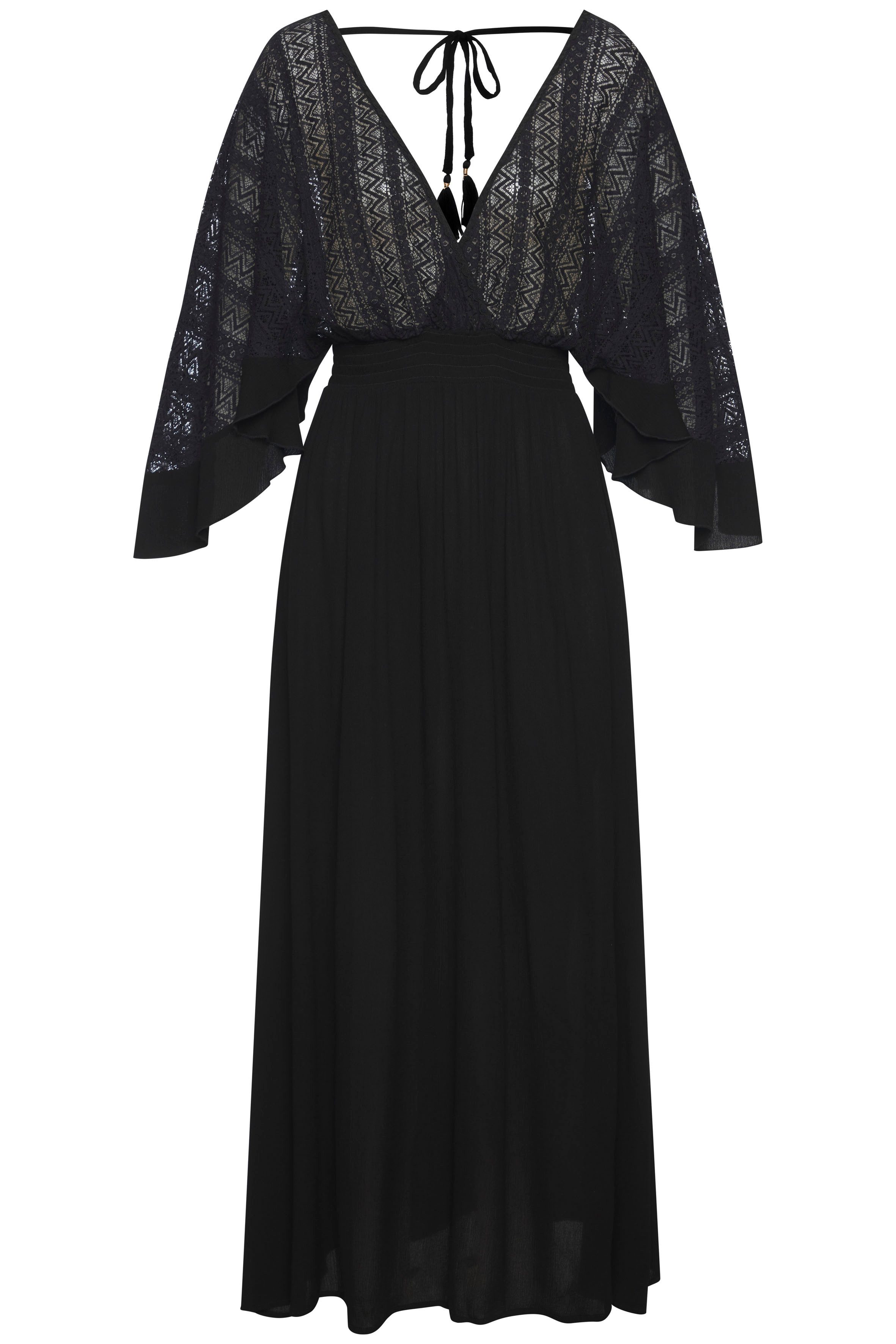 Lascana Maxi-jurk met smokband