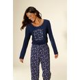 vivance dreams pyjama met sterrenprint blauw